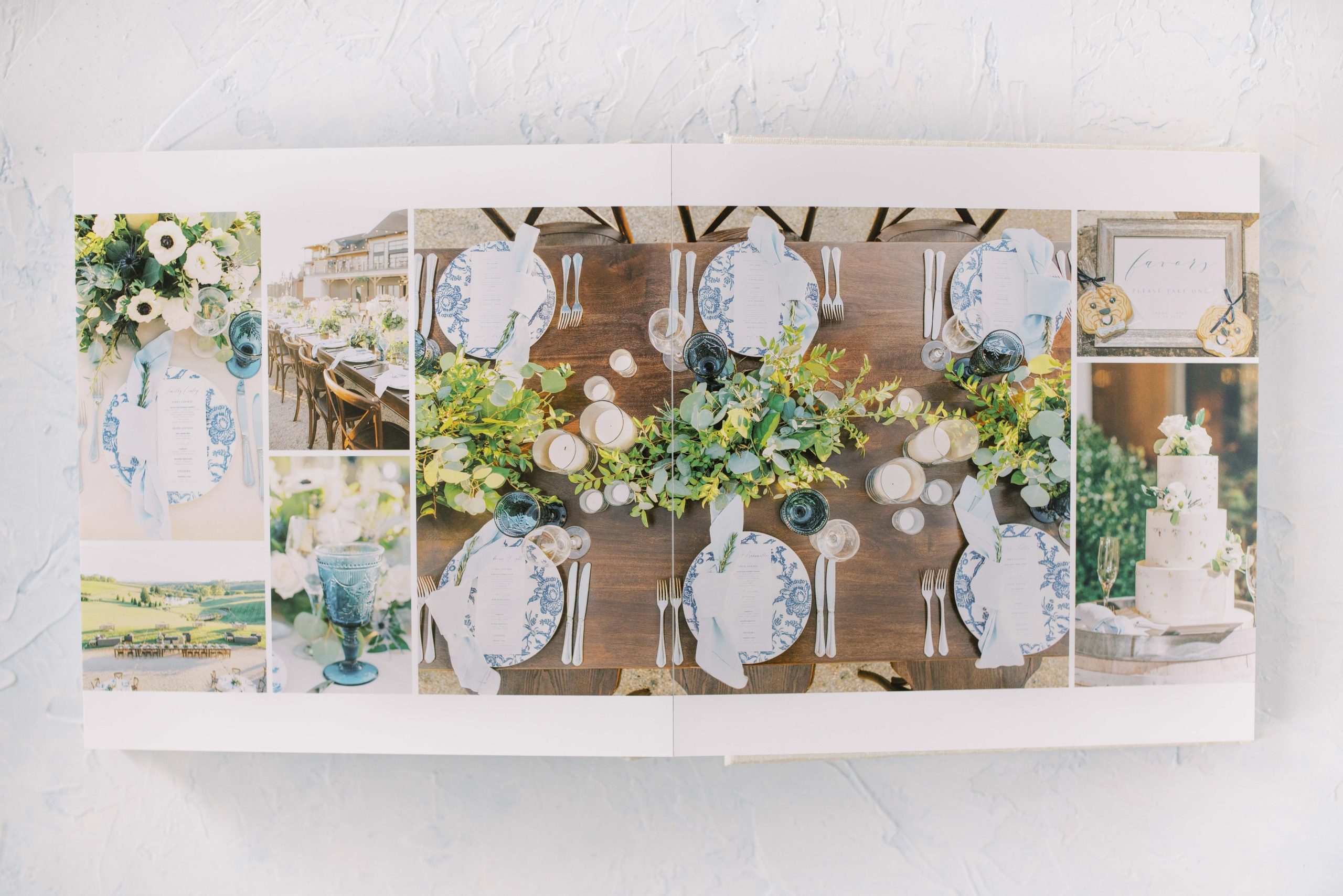 A stunning cream silk heirloom album from a beautiful outdoor wedding captured at Stone Tower Winery in Leesburg, VA.