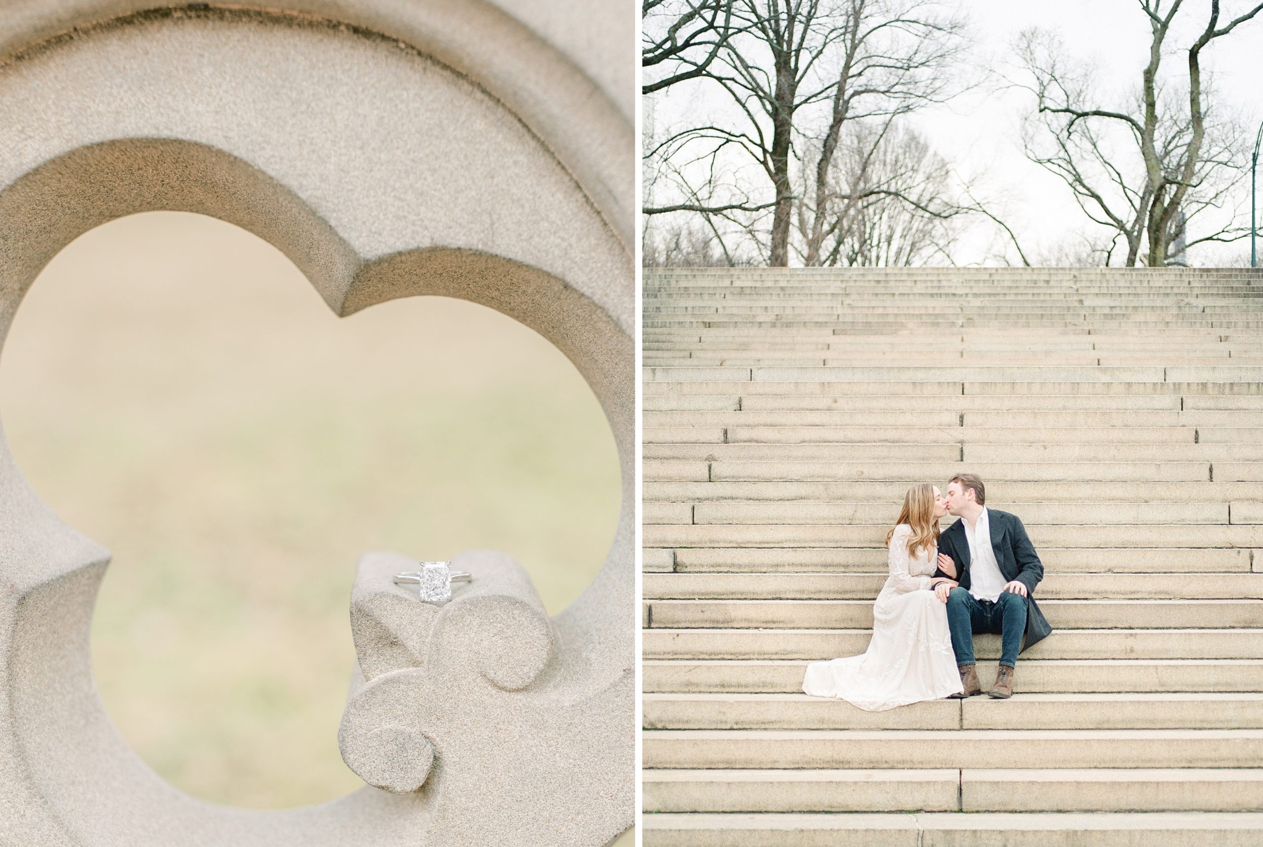 A beautiful Central Park Engagement Session in New York City at Bethesda Terrace and the iconic Bow Bridge.