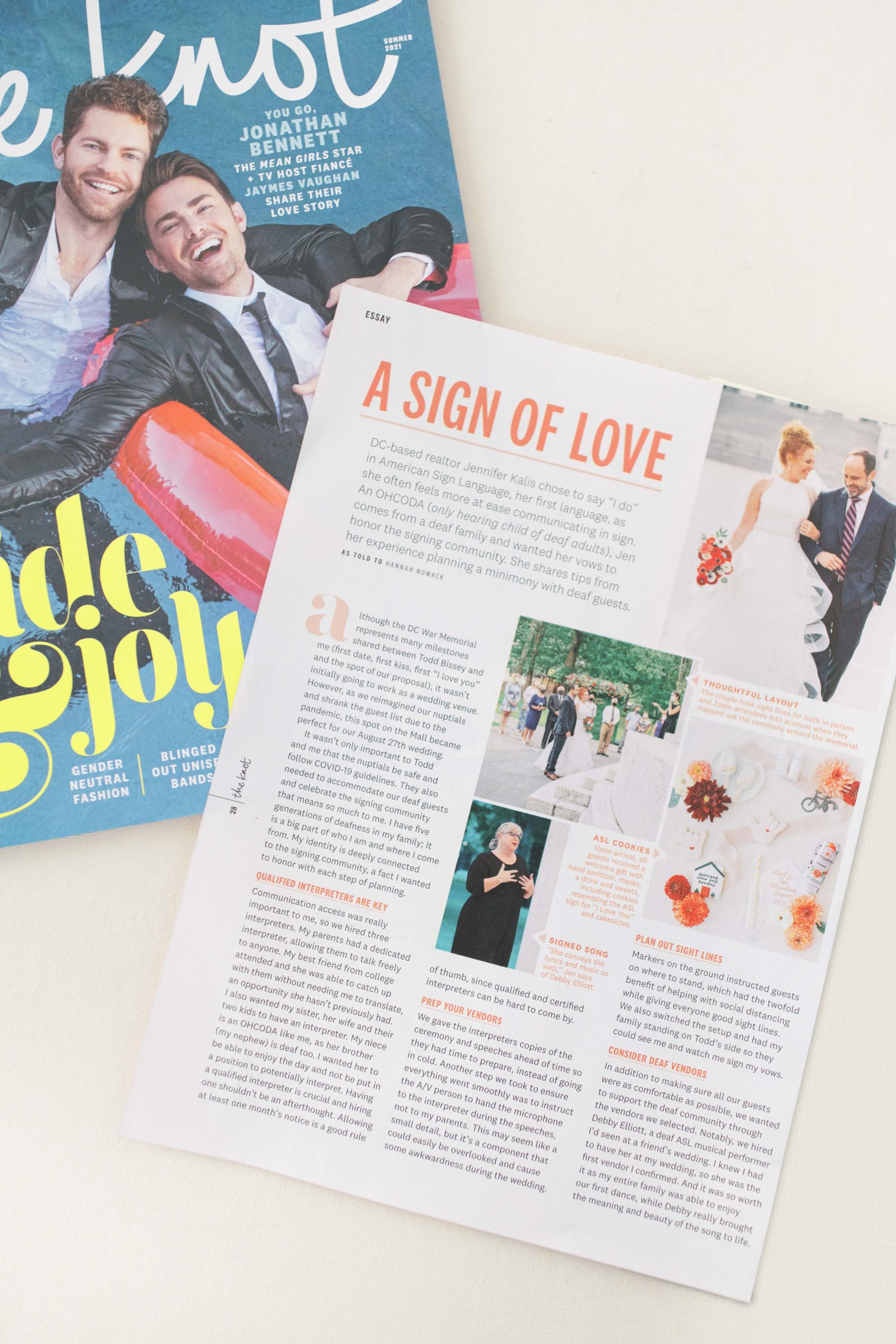 DC War Memorial Wedding Featured in The Knot Magazine