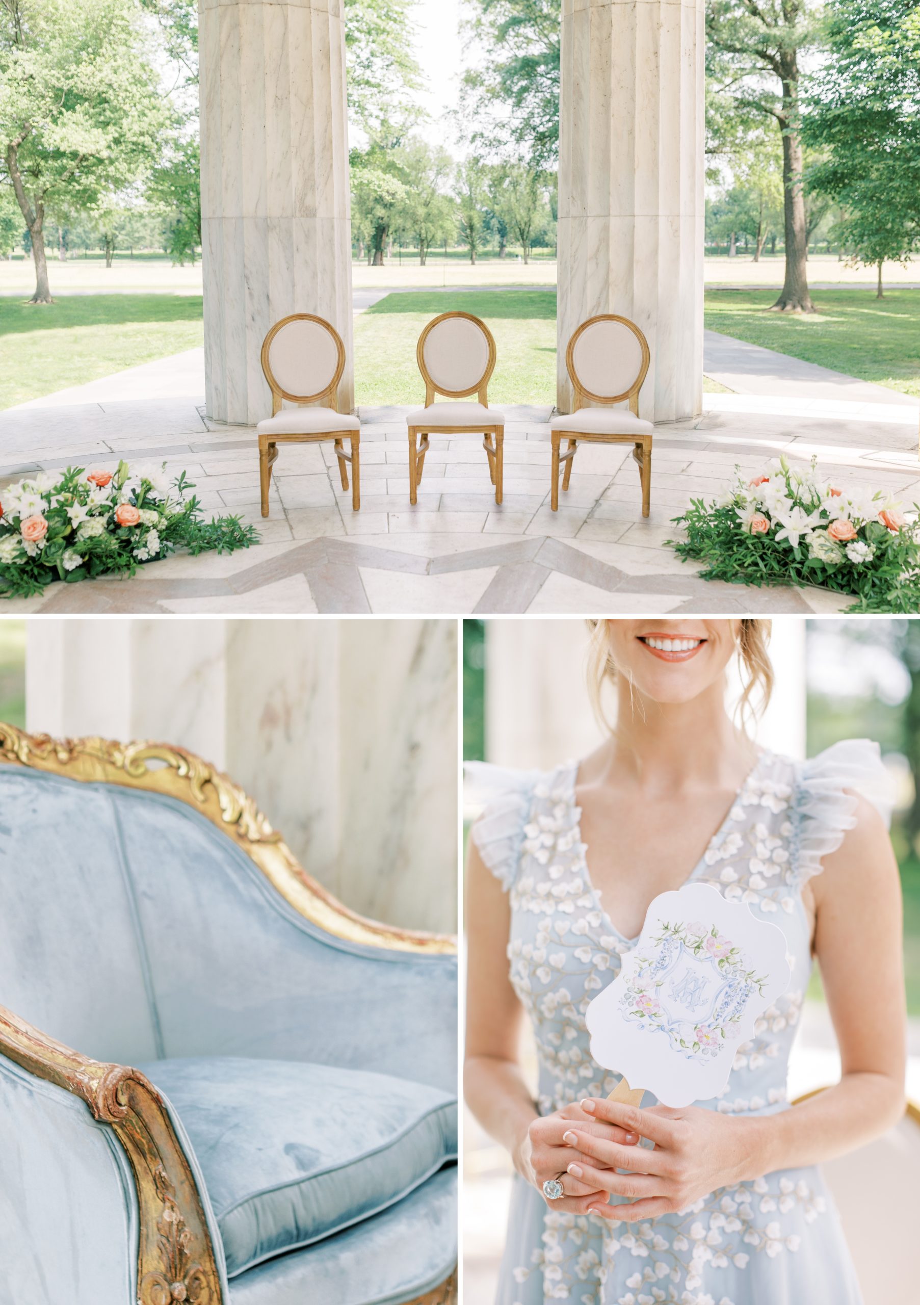 An intimate spring wedding elopement at the War Memorial in Washington, DC photographed by Alicia Lacey and planned by SRS Events.