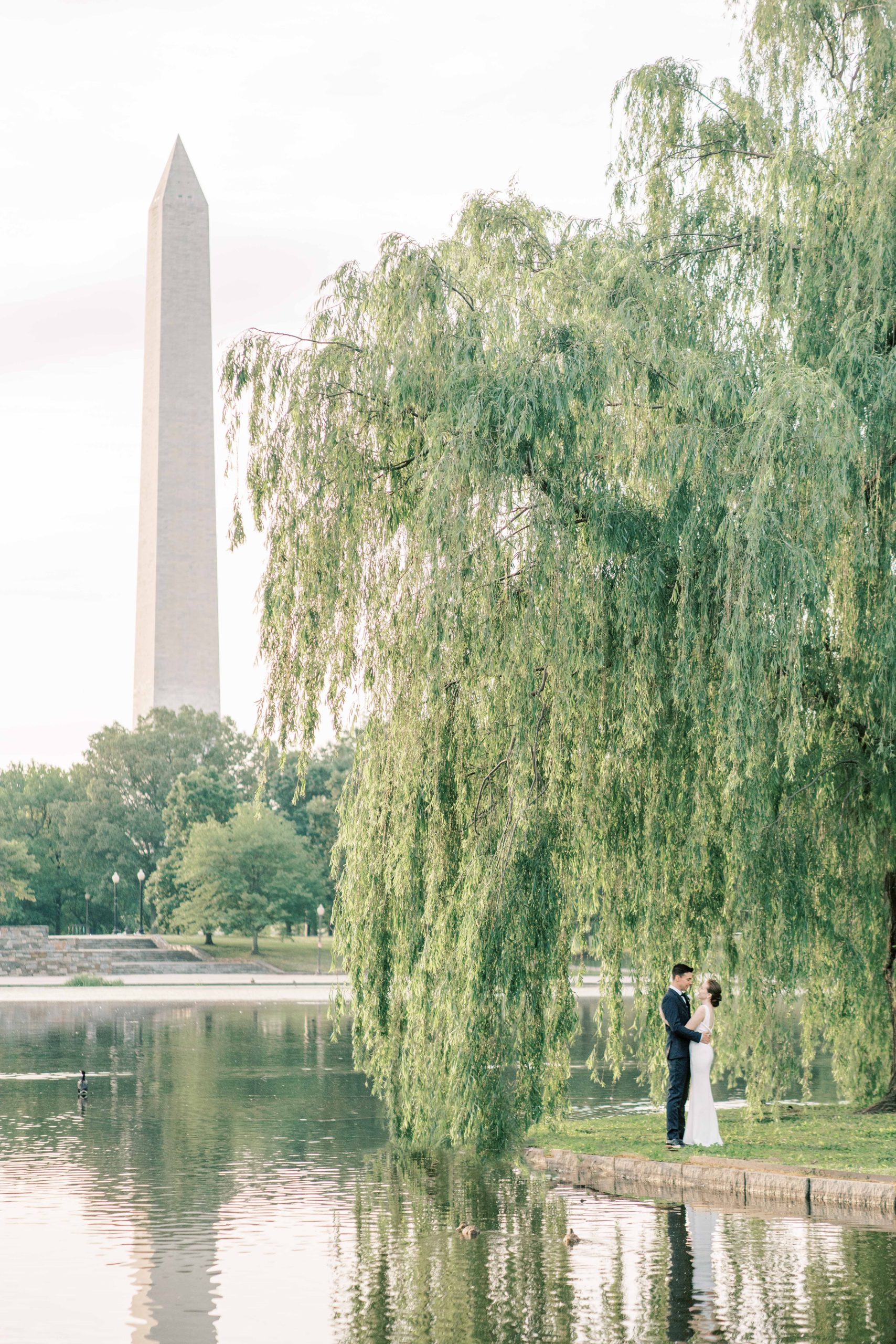 A private elopement held at the DC War Memorial in Washington, DC with photographs by Alicia Lacey Photography.