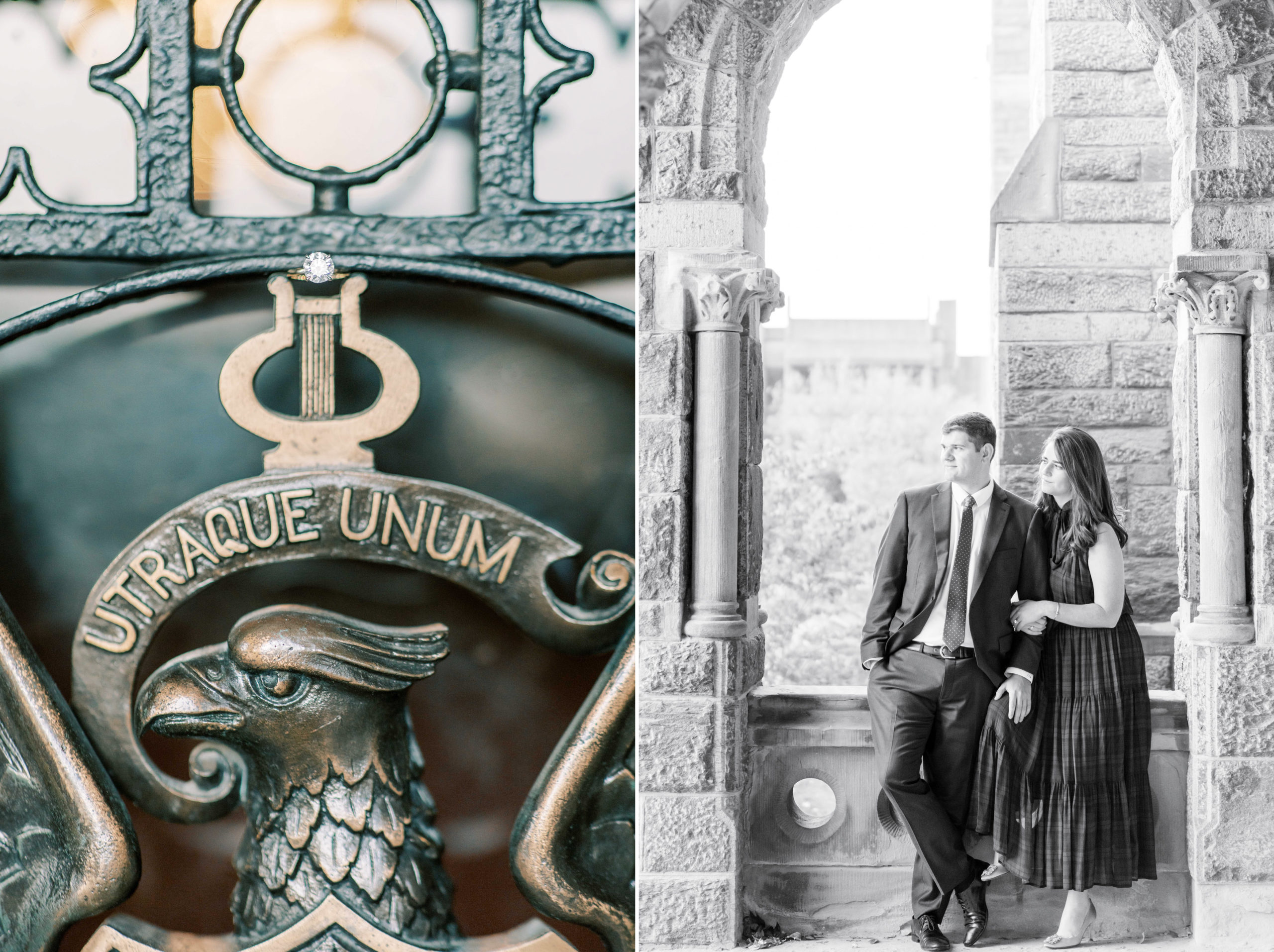 A classic Georgetown University Engagement Session in Washington, DC by wedding photographer Alicia Lacey.