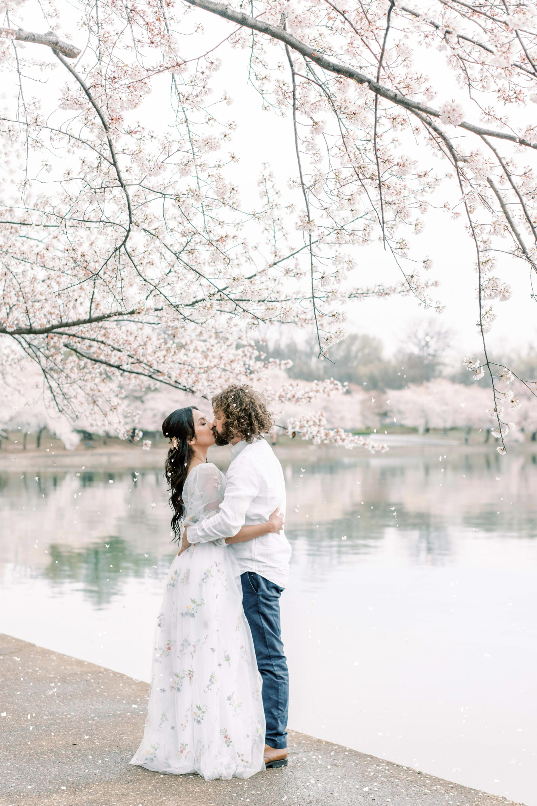 Ultimate guide to a cherry blossom engagement session in Washington, DC during peak bloom.