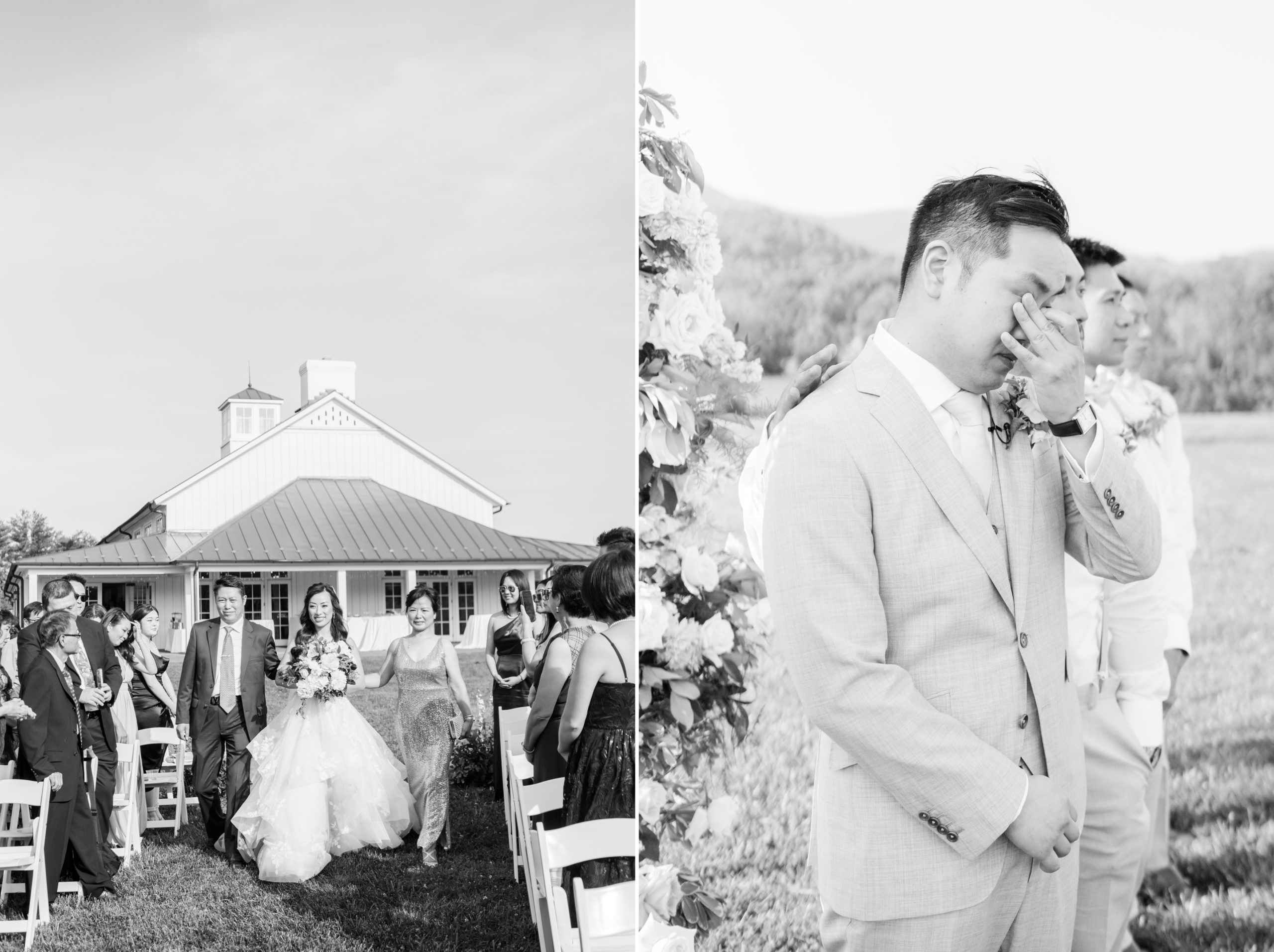 A stylish winery wedding at King Family Vineyard in Charlottesville, VA.
