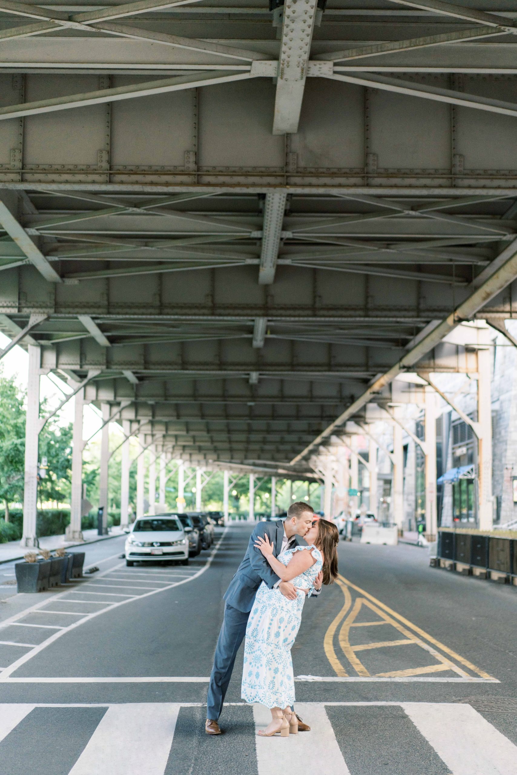 A sunrise engagement session in Georgetown, Washington, DC near the canal, waterfront, and iconic townhomes.