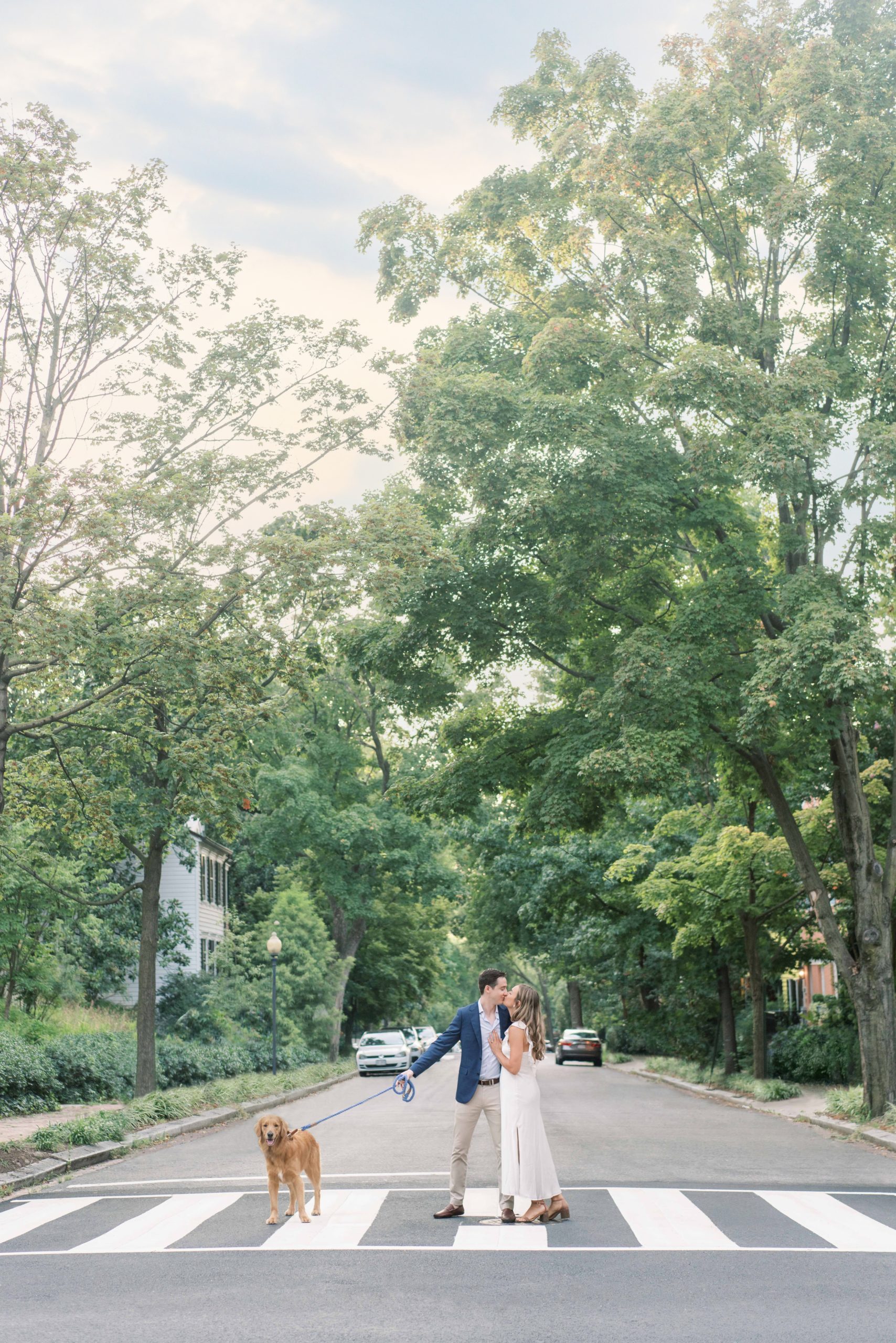A sunrise engagement session in Washington, DC on the Georgetown Visitation Campus and the surrounding neighborhoods.