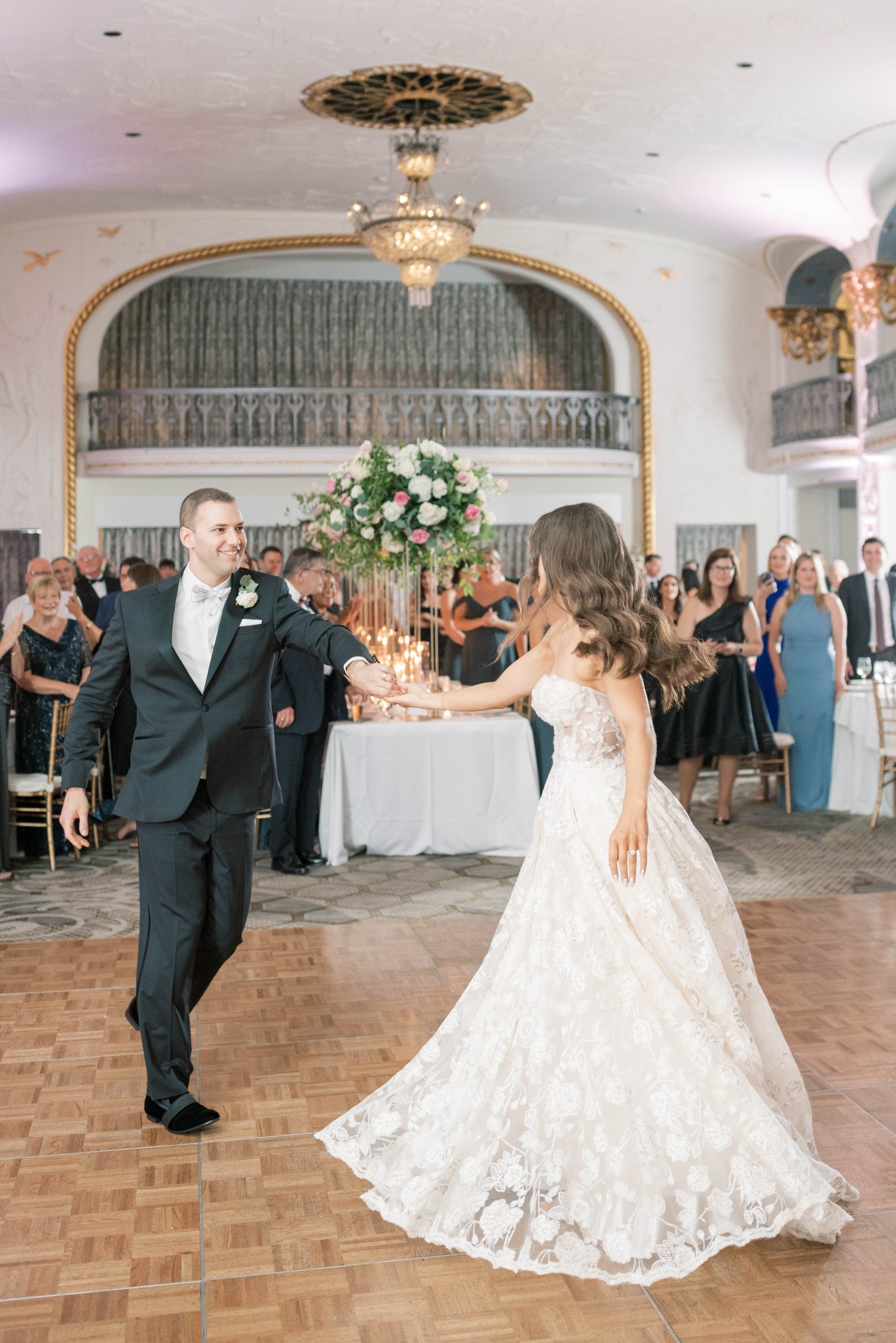 A stunning summer wedding at the Mayflower Hotel in Washington, DC with portraits at the iconic Lincoln Memorial. 