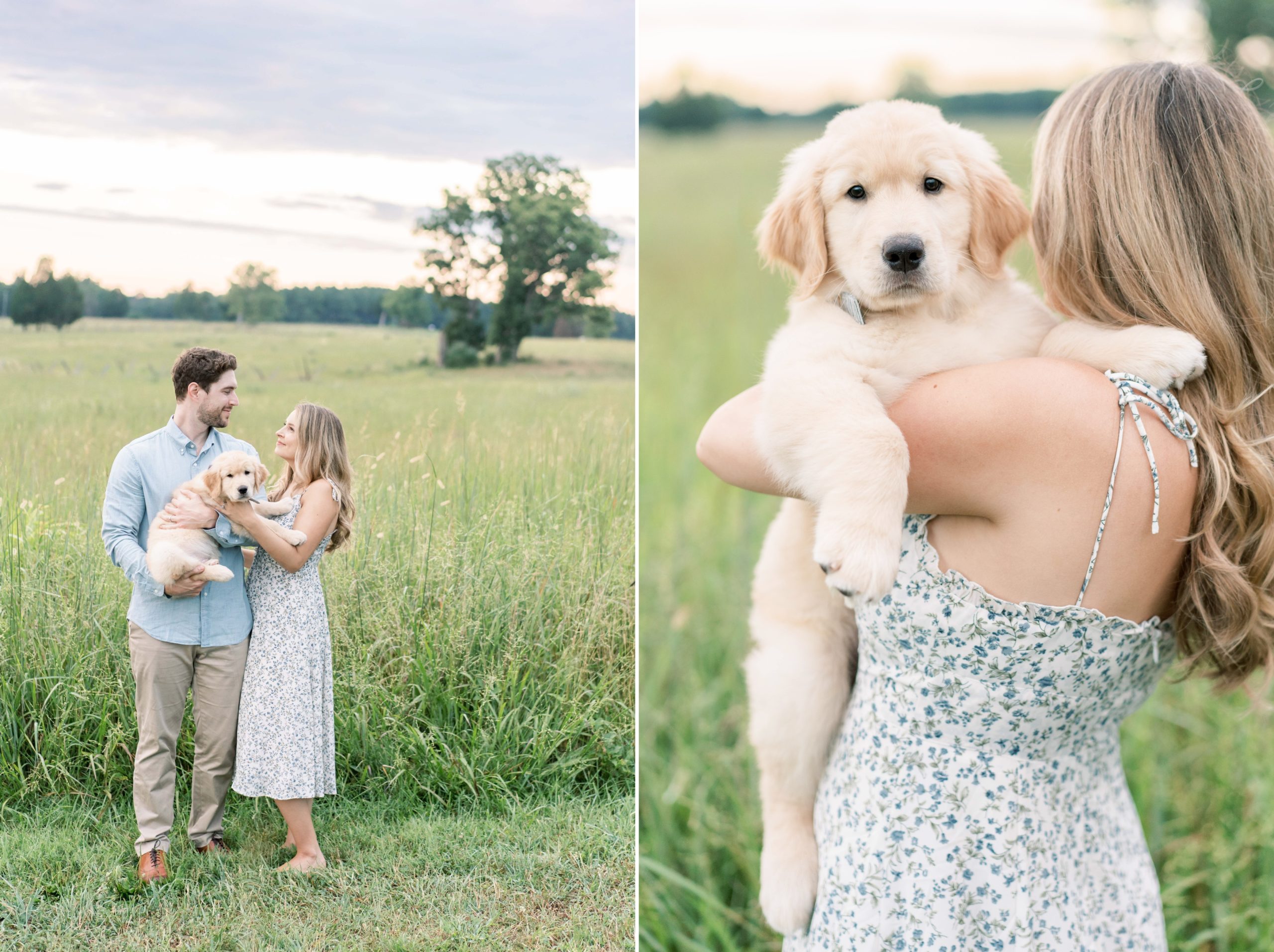 A newborn puppy photoshoot with the adorable couple who adopted him in Washington, DC. 