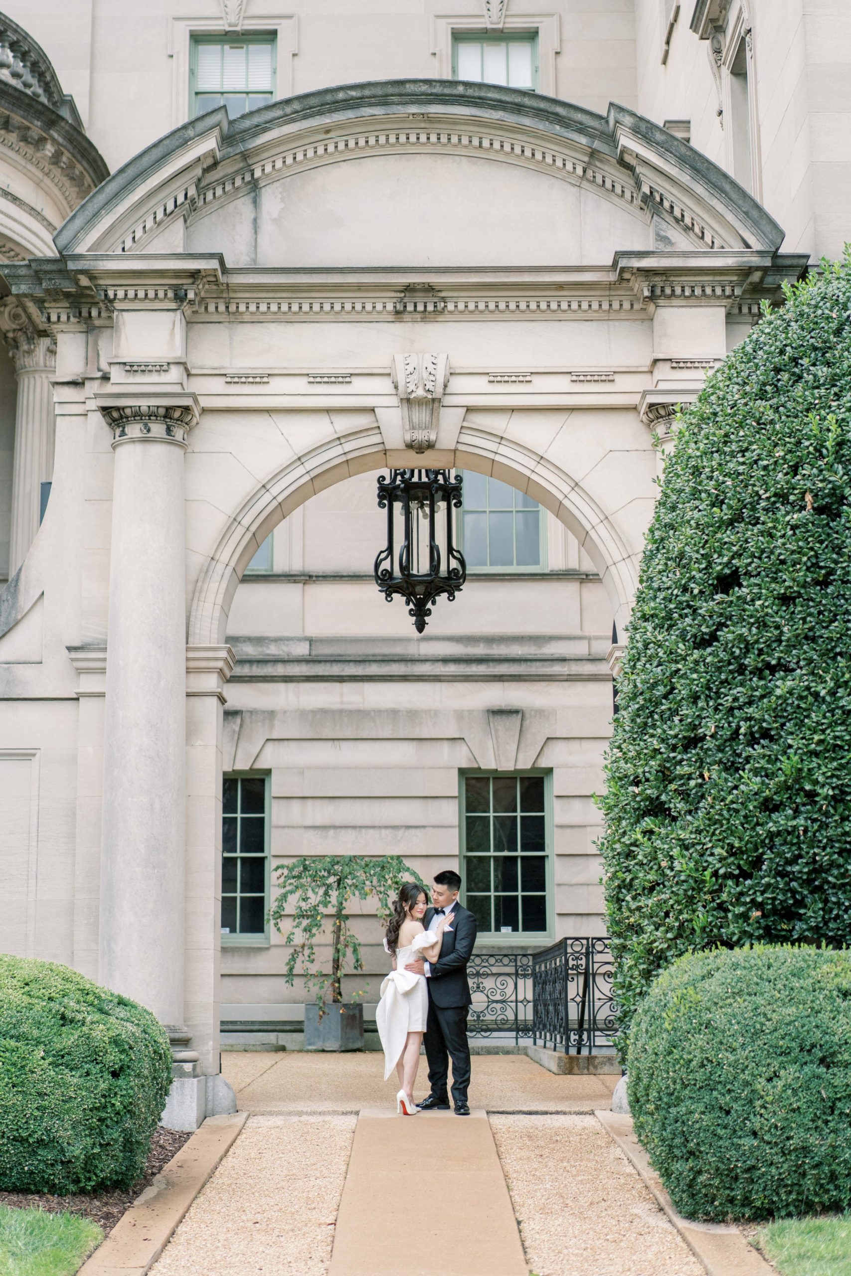 An elegant engagement session at the historic Anderson House in Washington, DC.