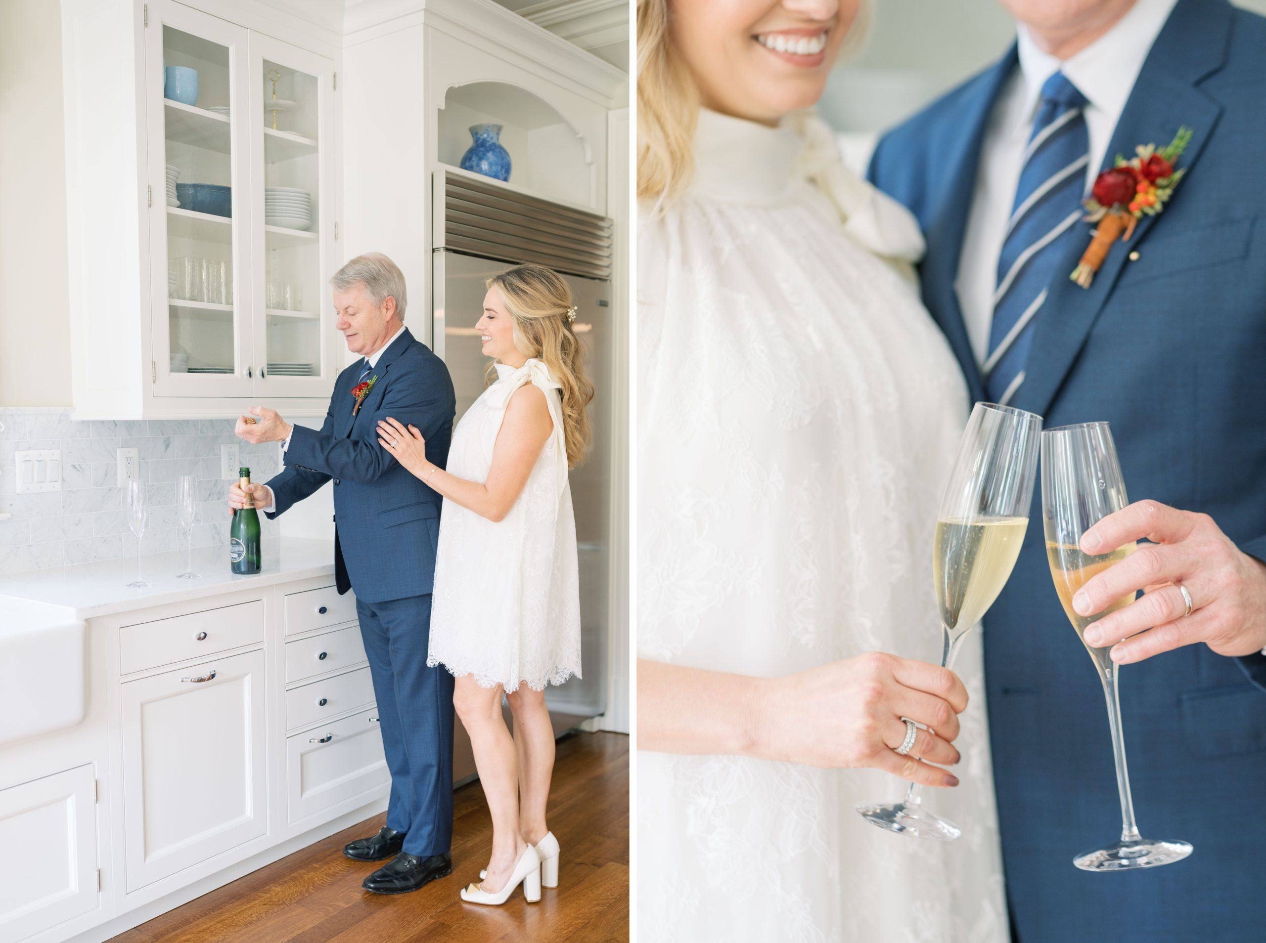An intimate elopement portrait session at a private residence and the Chevy Chase Club in Maryland outside of Washington, DC.