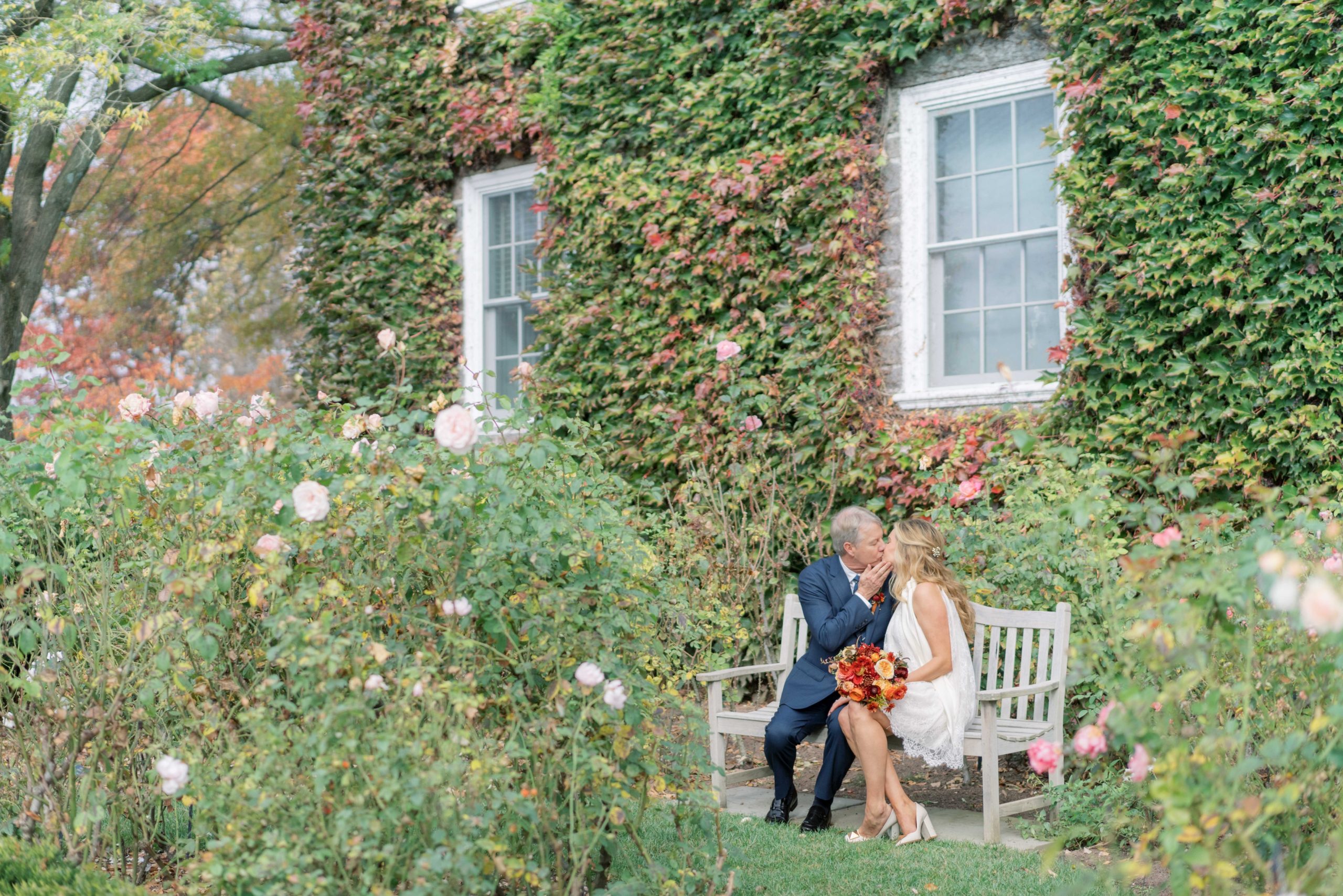 An intimate elopement portrait session at a private residence and the Chevy Chase Club in Maryland outside of Washington, DC.