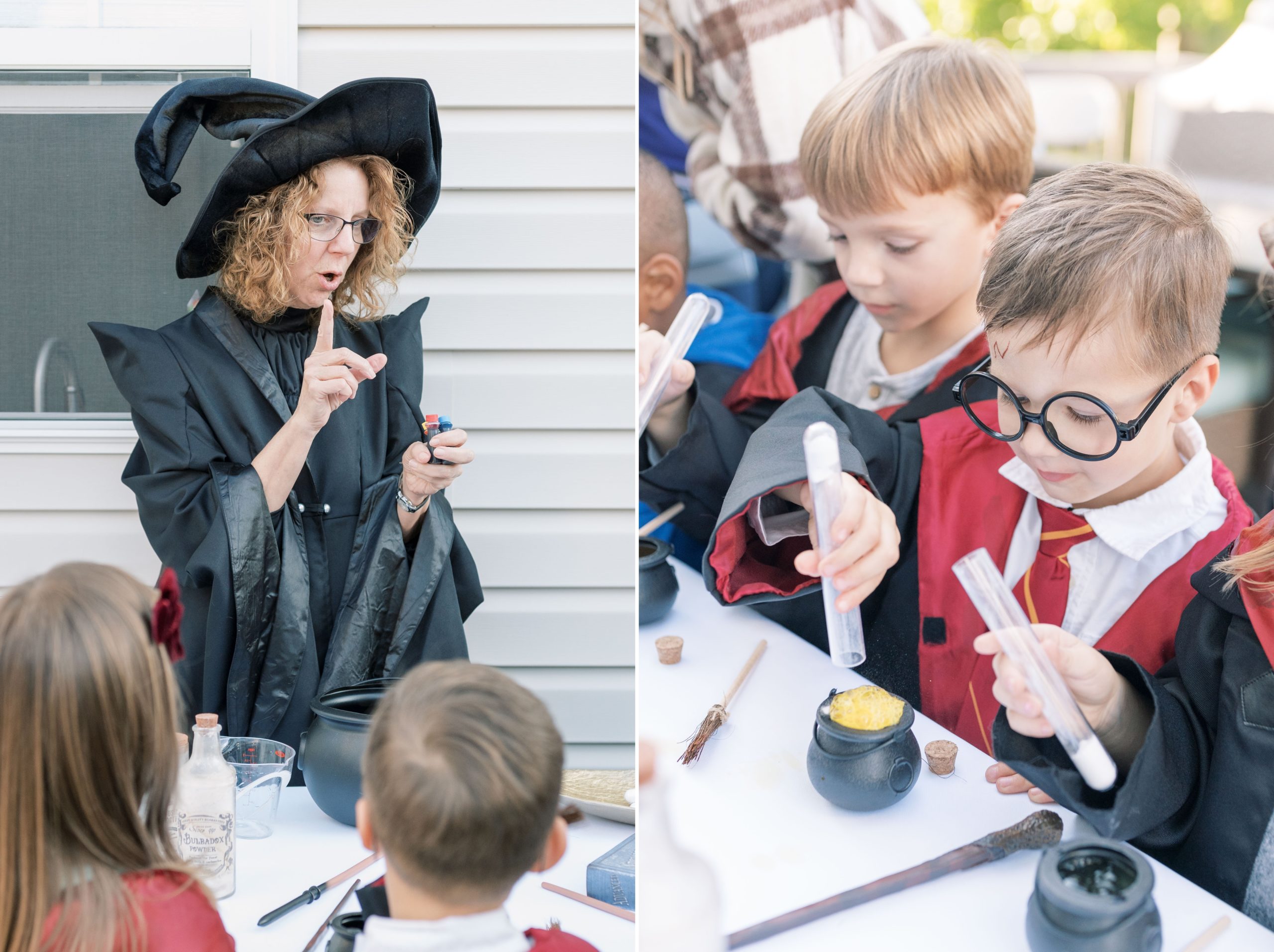 Making potions at a Harry Potter Birthday Party