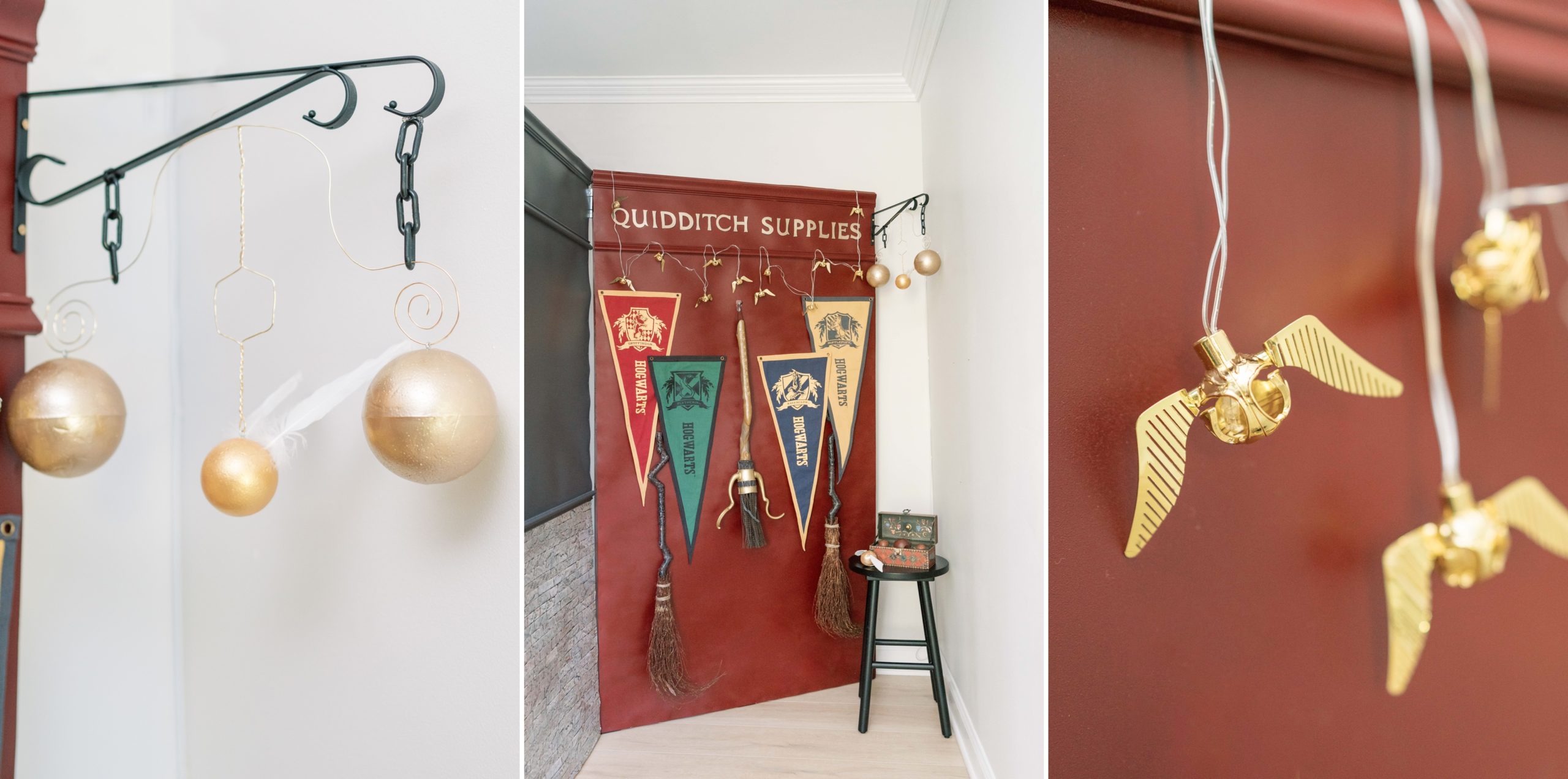 Quidditch Supplies shop from a Harry Potter Birthday Party