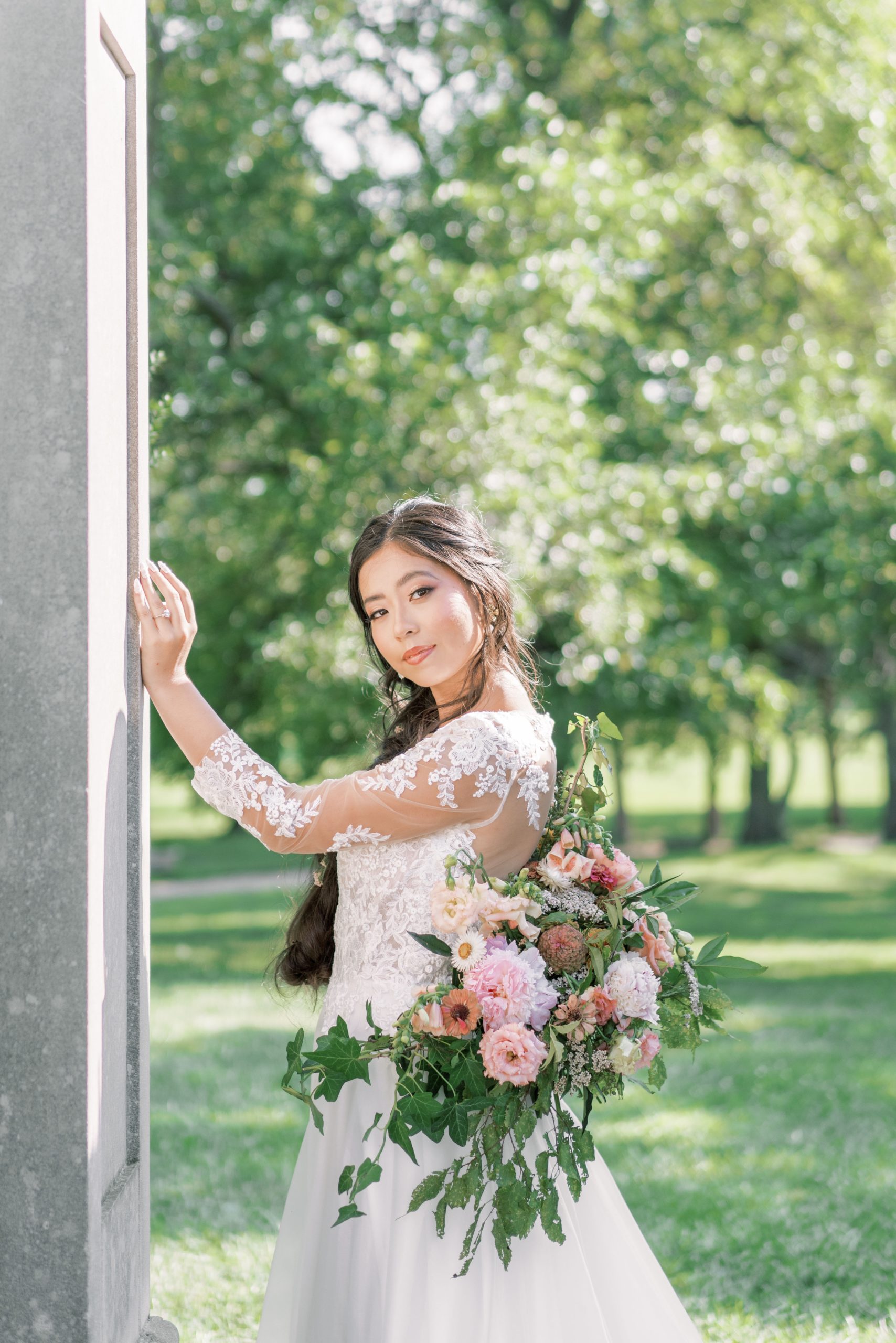 An editorial wedding gown photoshoot at Great Marsh Estate in Bealeton, VA.