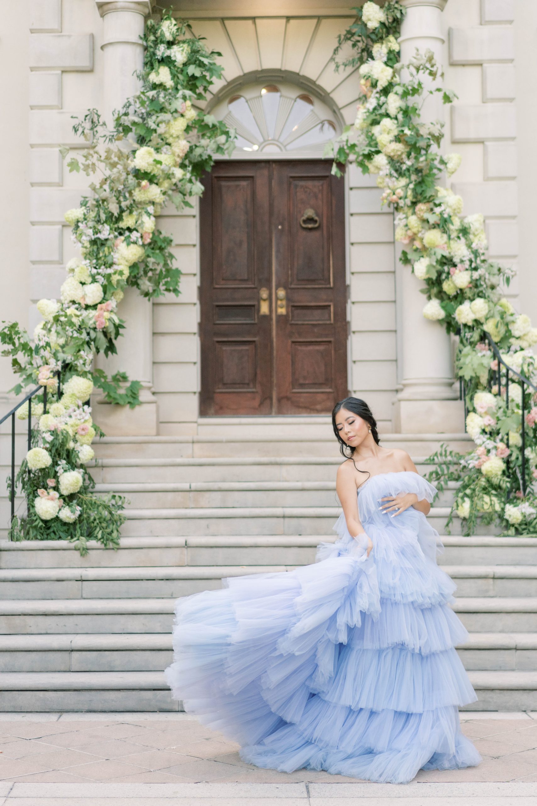 An editorial wedding gown photoshoot at Great Marsh Estate in Bealeton, VA.