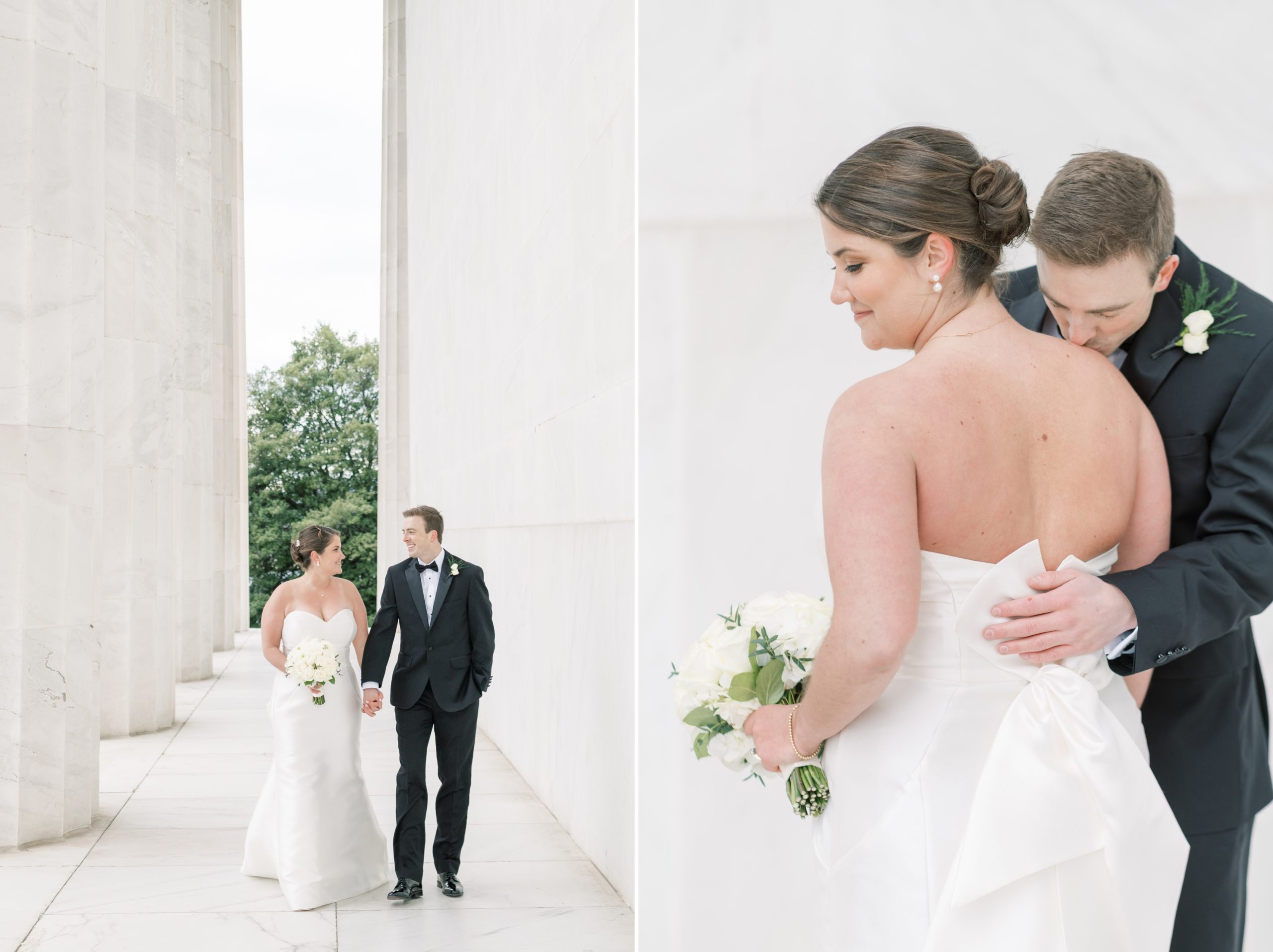 An elegant wintry wedding at the Mayflower Hotel in Washington, DC.