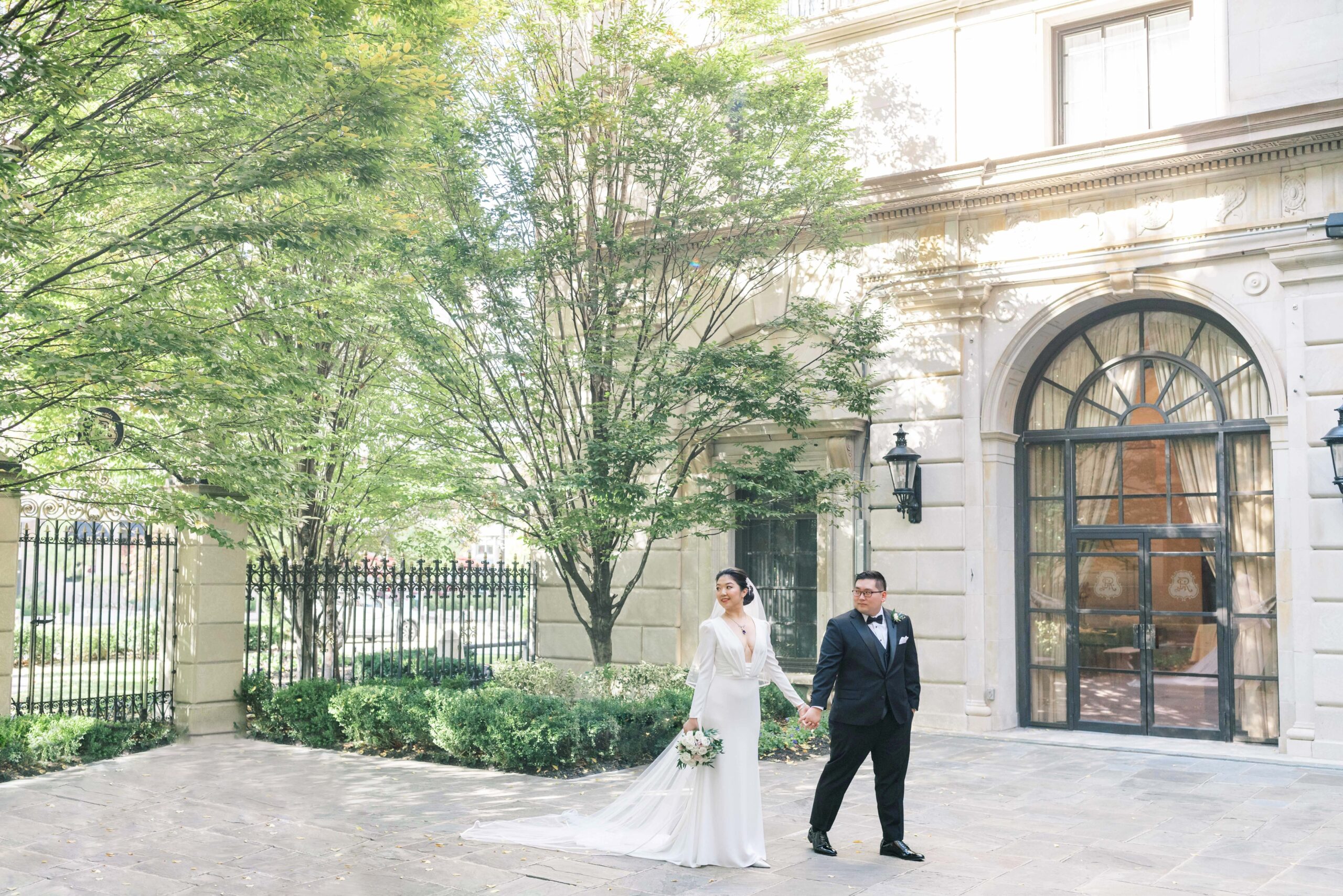 An elegant, classic black tie wedding at the St. Regis hotel in downtown Washington, DC.