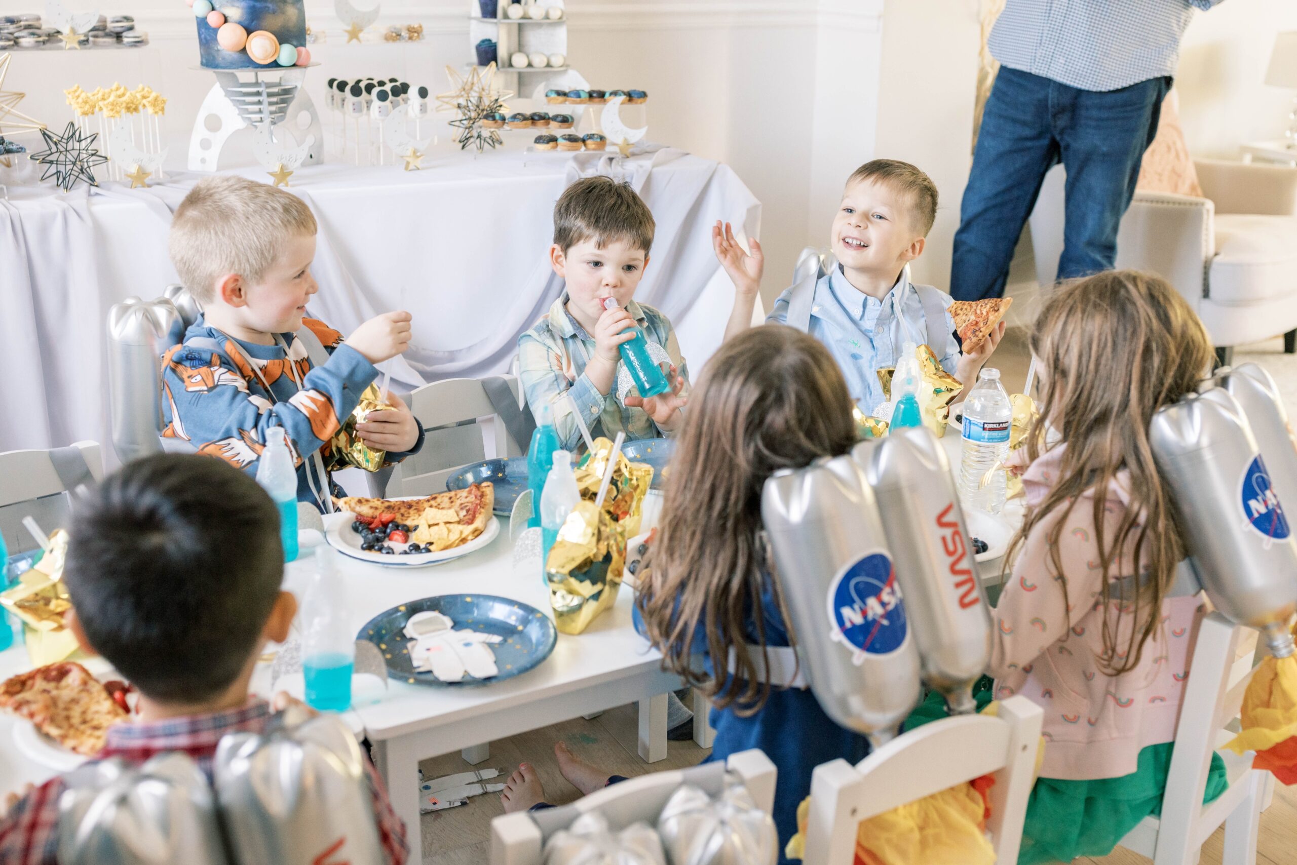 Celebrating this little boy turning six with a space themed birthday party in Washington, DC.
