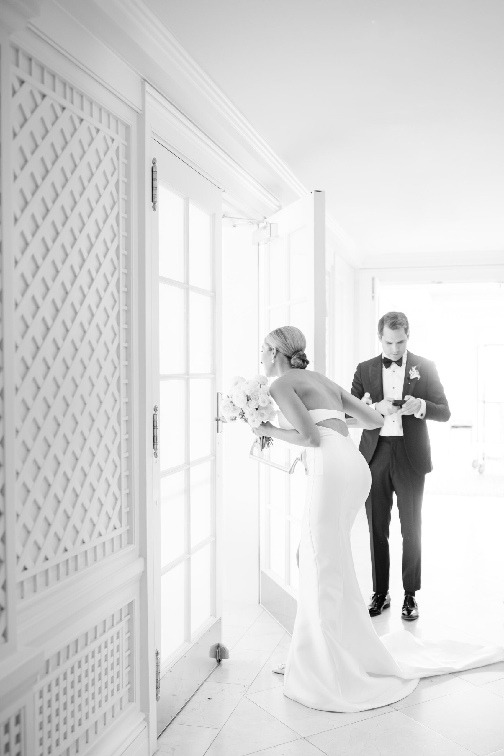 A chic black tie wedding at the elegant Hay Adams hotel in Washington, DC. 