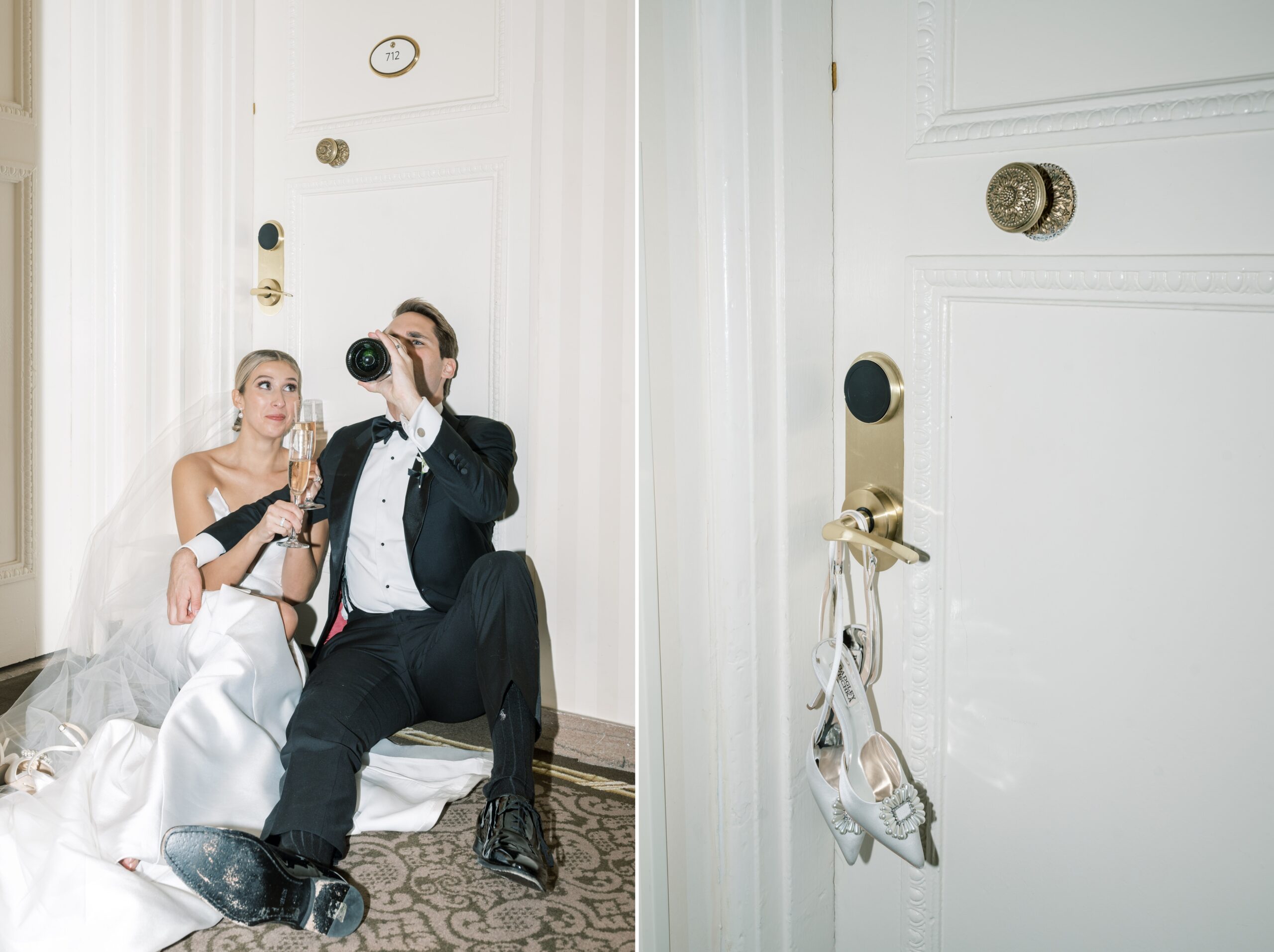 A chic black tie wedding at the elegant Hay Adams hotel in Washington, DC.