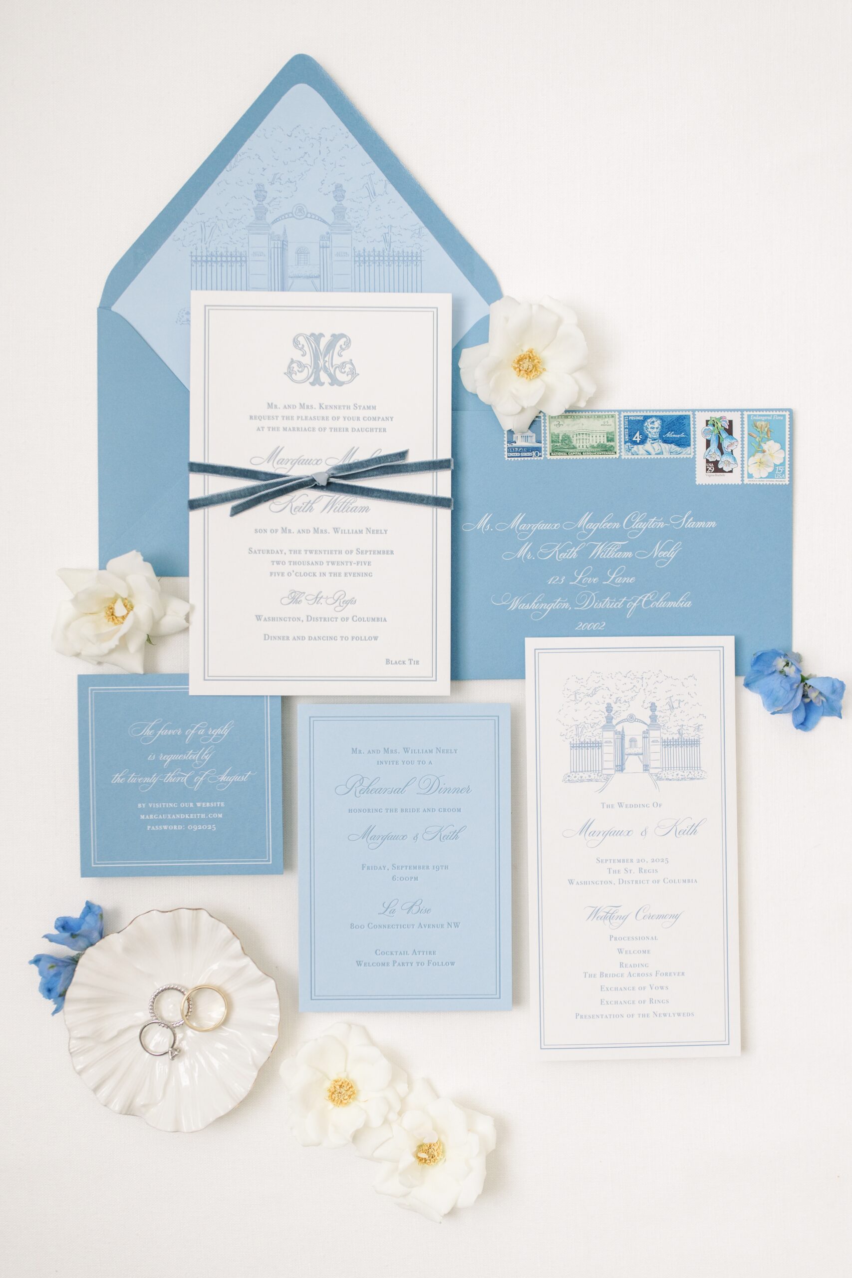 A classic fall wedding in the courtyard and ballroom at the St. Regis in downtown Washington, DC.