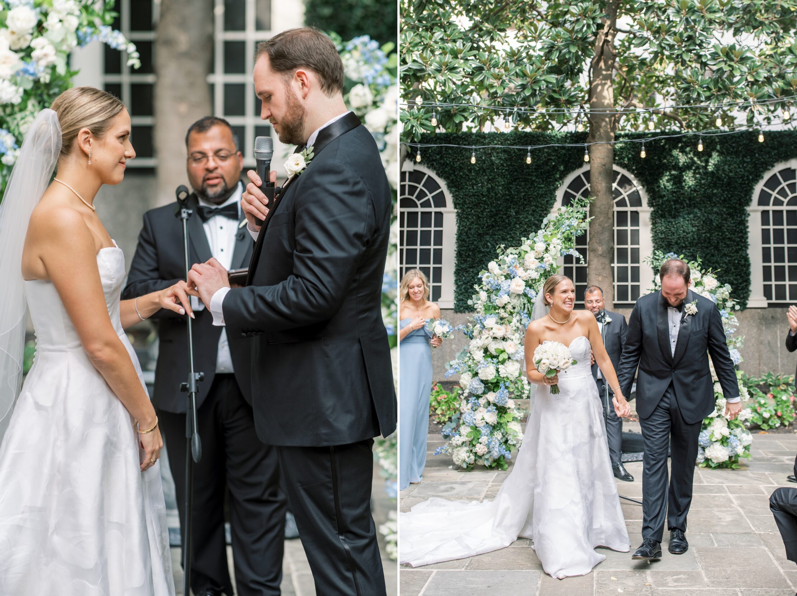 A classic fall wedding in the courtyard and ballroom at the St. Regis in downtown Washington, DC.