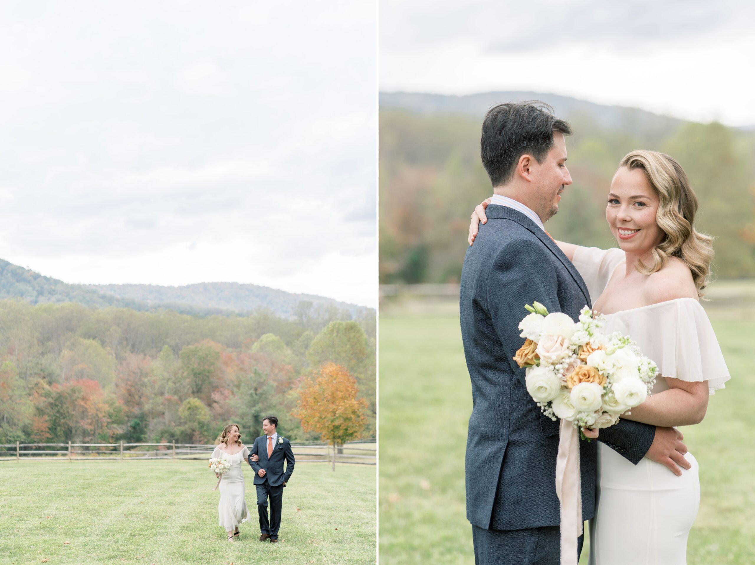 An intimate and romantic wedding at the Inn at Little Washington in the foothills of the Blue Ridge Mountains in VA.