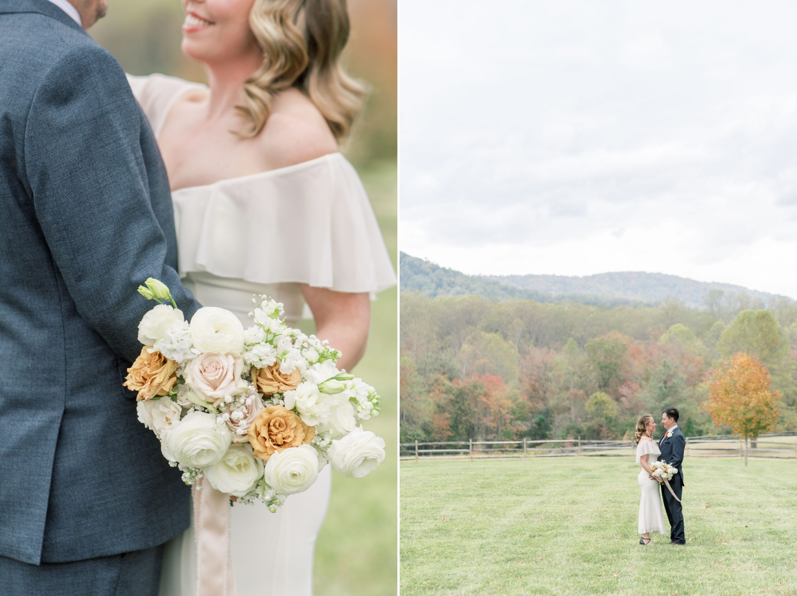 An intimate and romantic wedding at the Inn at Little Washington in the foothills of the Blue Ridge Mountains in VA.