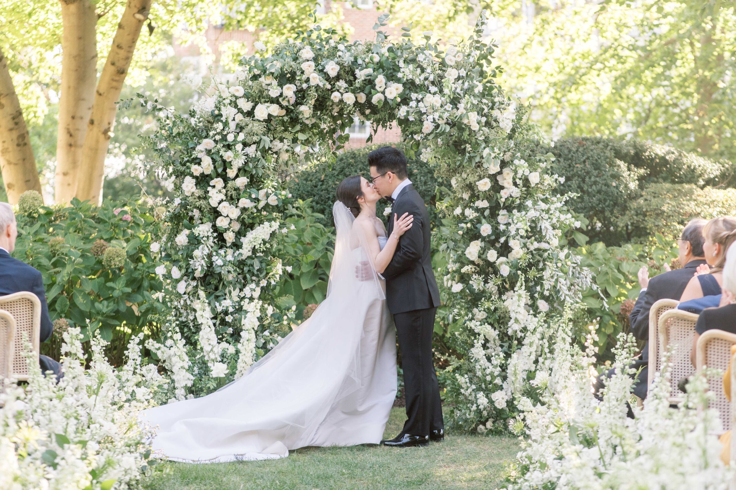 A stunning fall wedding full of elaborate floral designs at the Meridian House in Washington, DC.