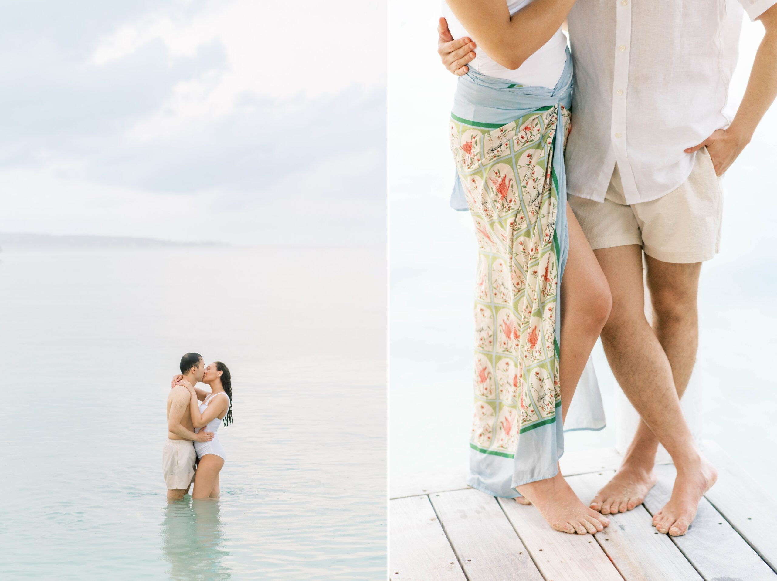 A beach front Caribbean engagement session held at Sandals Resort in Negril, Jamaica.