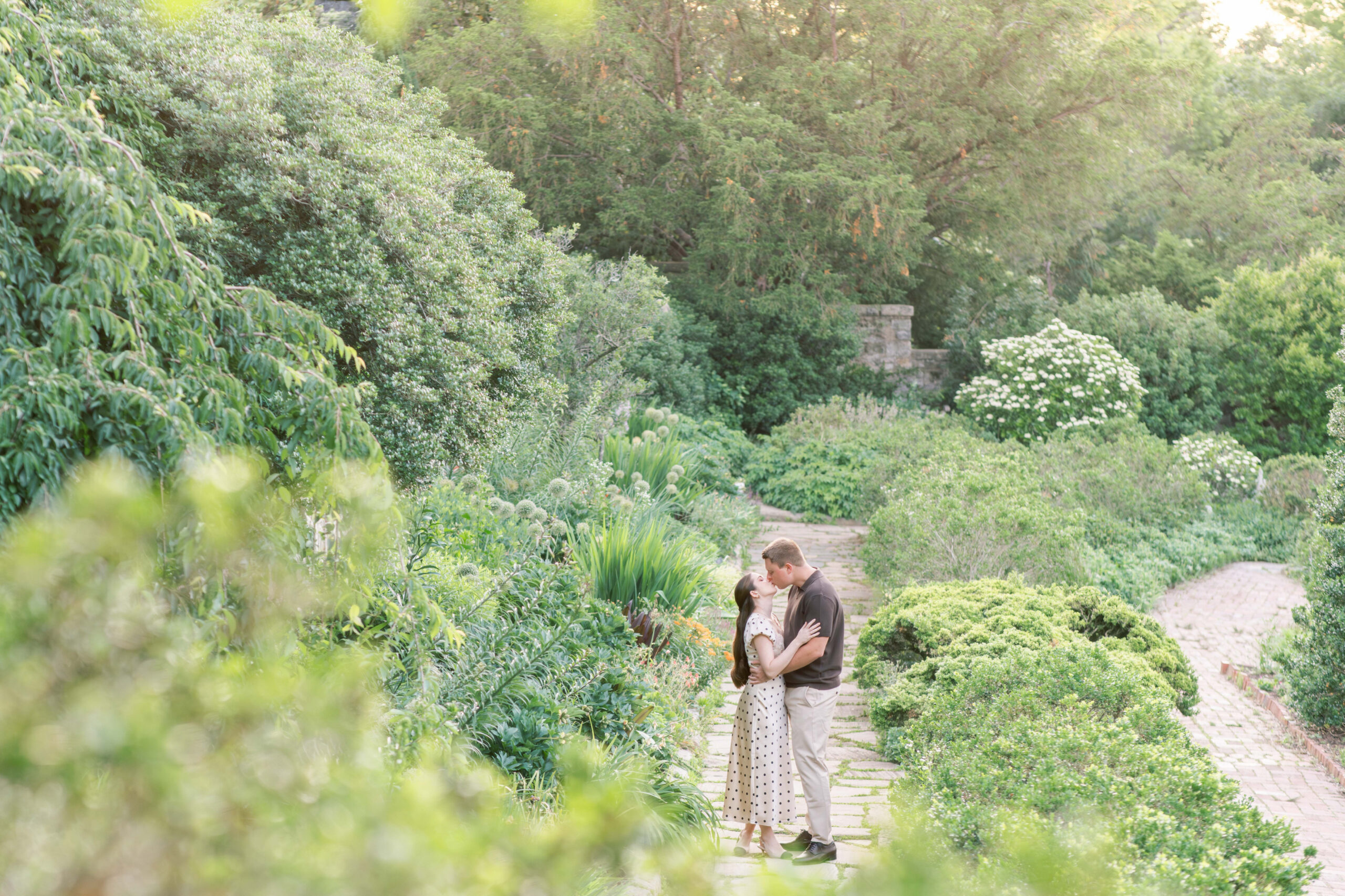 A sunrise engagement session at the Washington National Cathedral in Washington, DC.