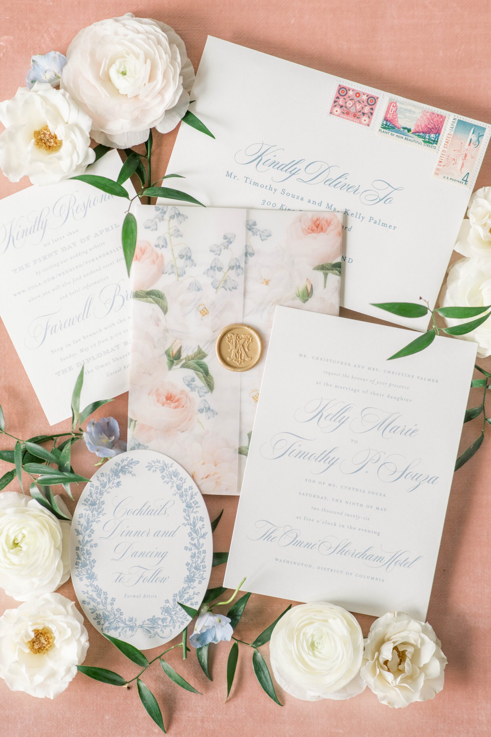 A romantic spring wedding at the Omni Shoreham Hotel & Resort in Washington, DC.