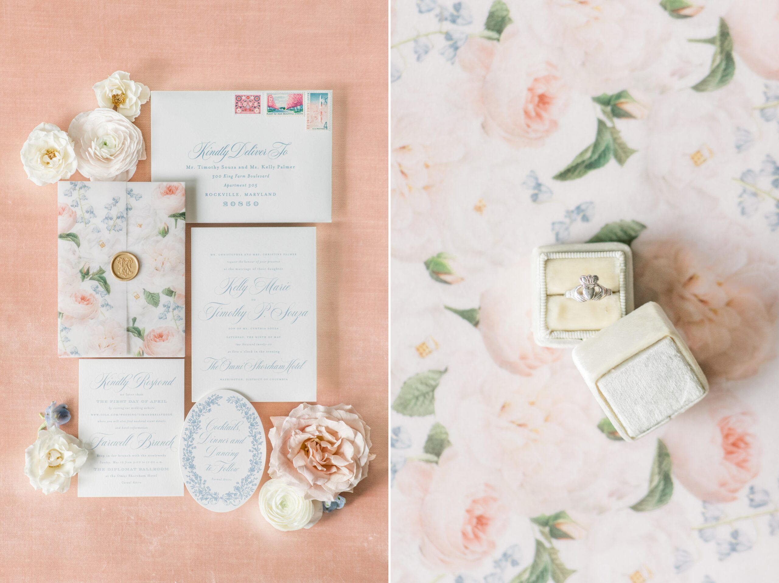 A romantic spring wedding at the Omni Shoreham Hotel & Resort in Washington, DC.
