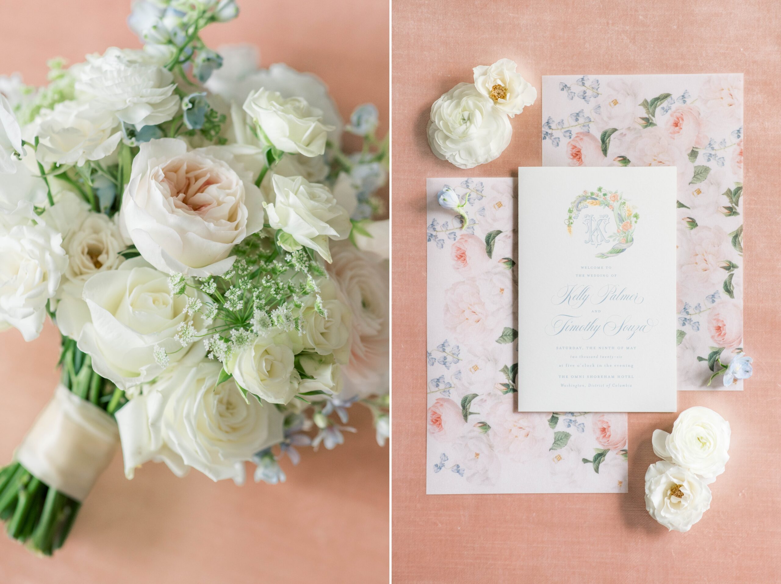 A romantic spring wedding at the Omni Shoreham Hotel & Resort in Washington, DC.