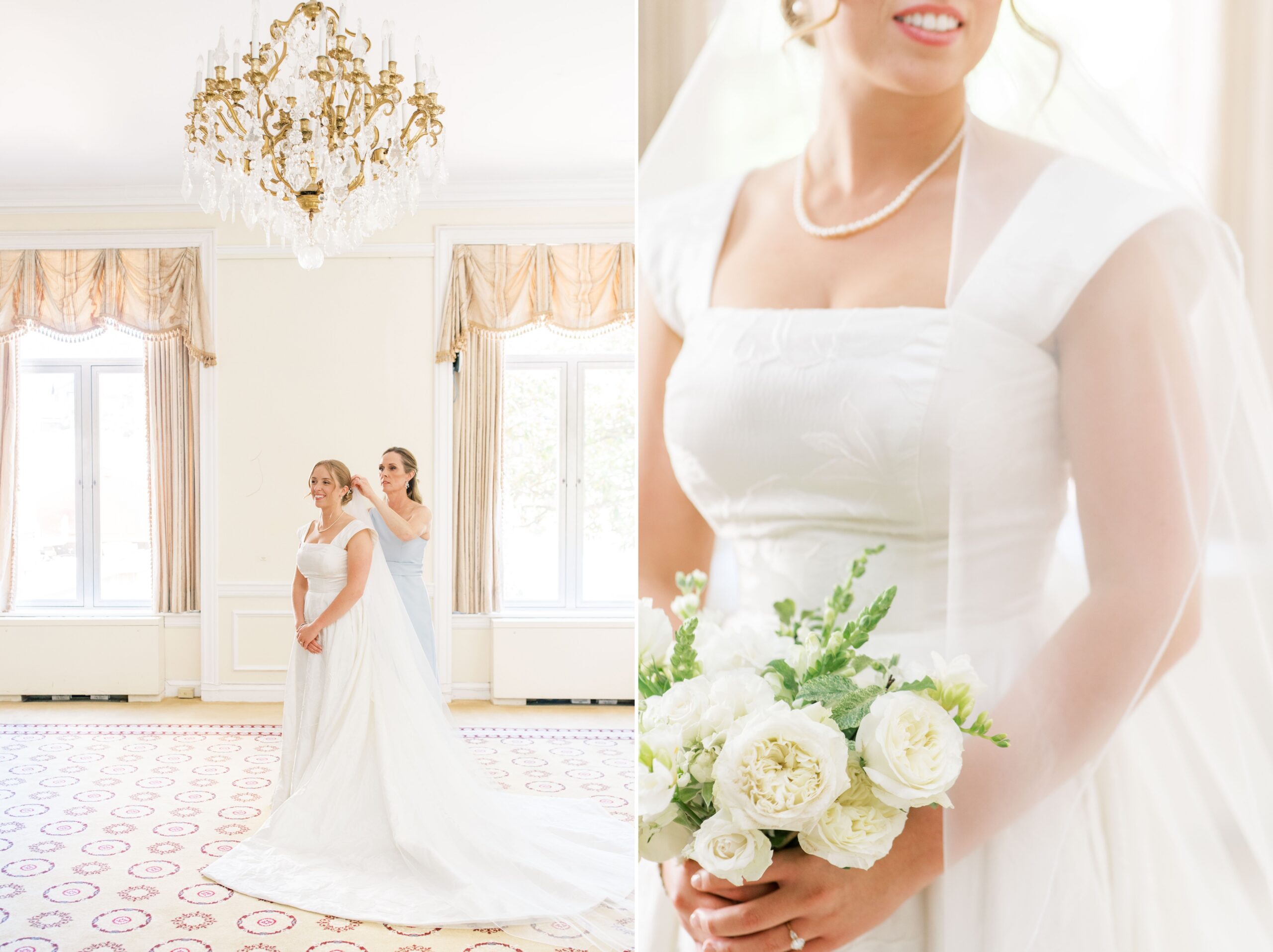 A romantic, black-tie summer wedding at the Cosmos Club in Washington, DC.