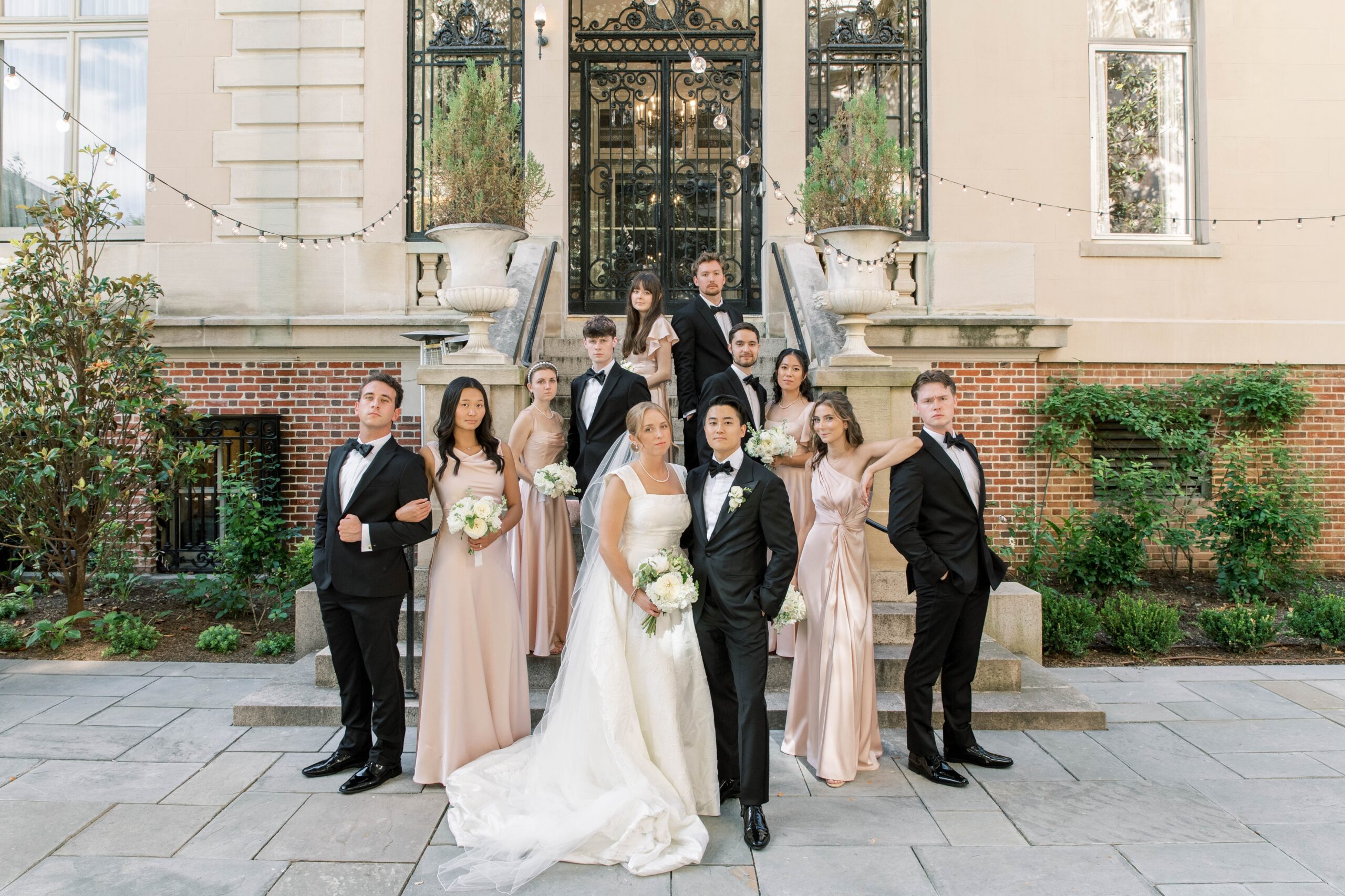 A romantic, black-tie summer wedding at the Cosmos Club in Washington, DC.