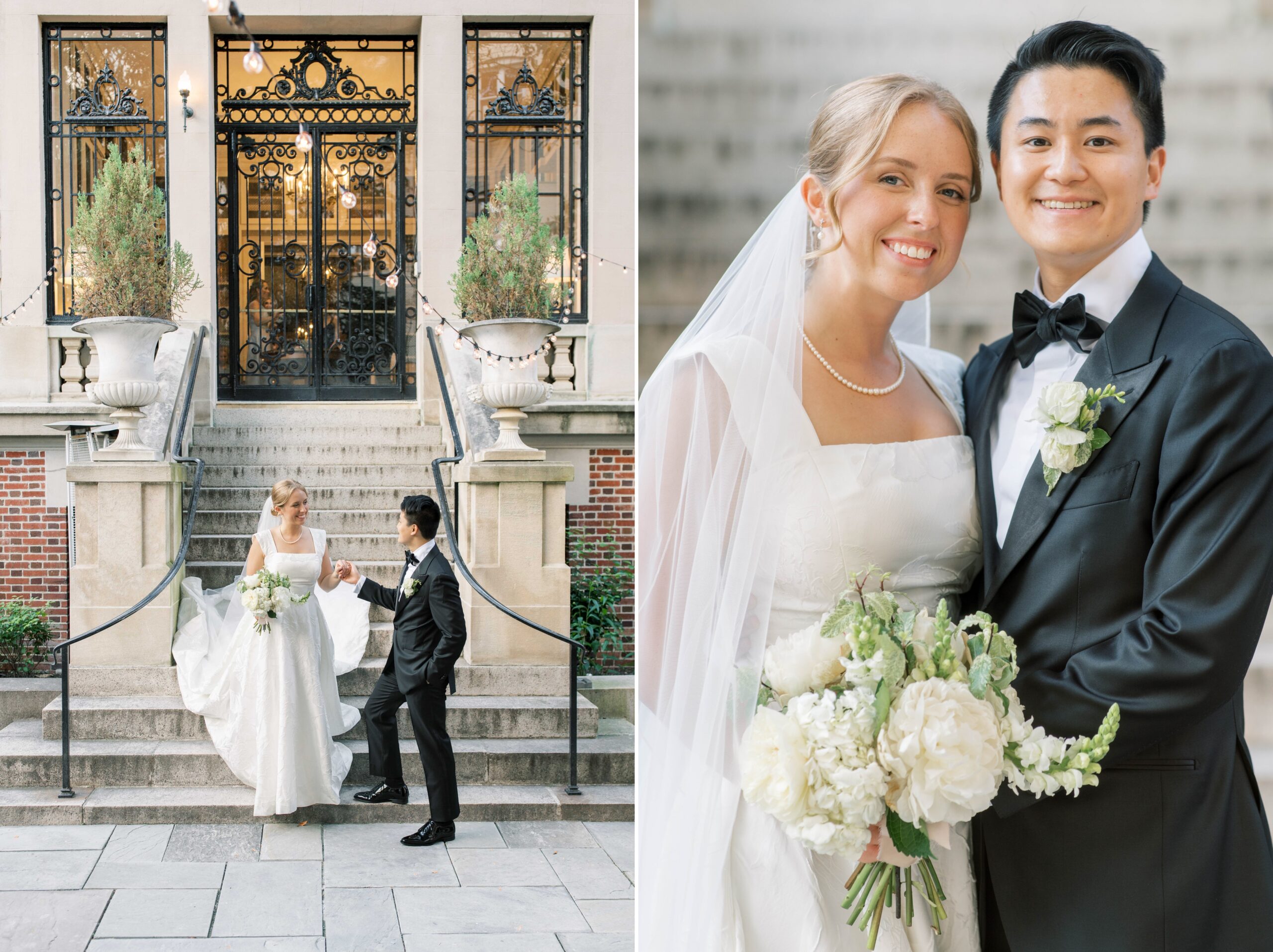 A romantic, black-tie summer wedding at the Cosmos Club in Washington, DC.