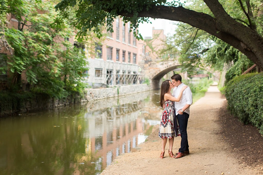 A stylish engagement session photographed in Georgetown, the heart of Washington, DC.