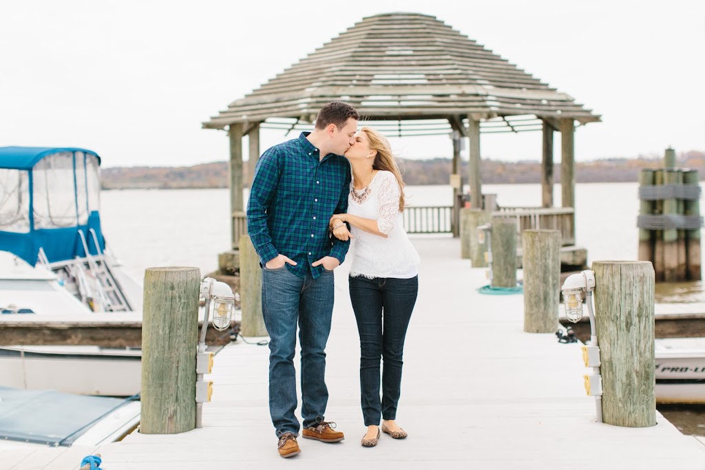 A classic engagement session in Old Town Alexandria, outside Washington, DC is photographed in the peak of fall.