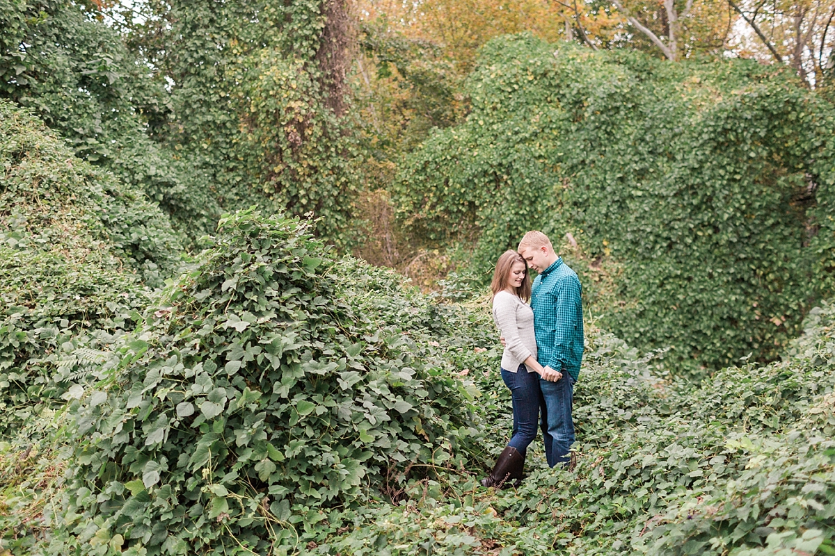 A romantic fall engagement session with the colorful trees of Occoquan Regional Park and in the historic town of Occoquan, VA. 