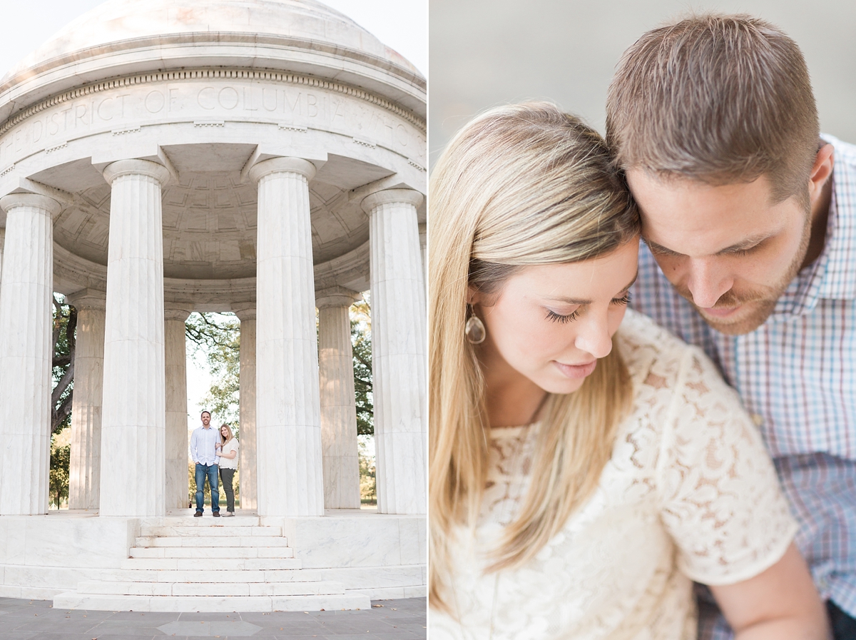 A romantic fall engagement at many iconic Washington, DC sites including the DC War Memorial, the Lincoln Monument and the reflecting pool. 