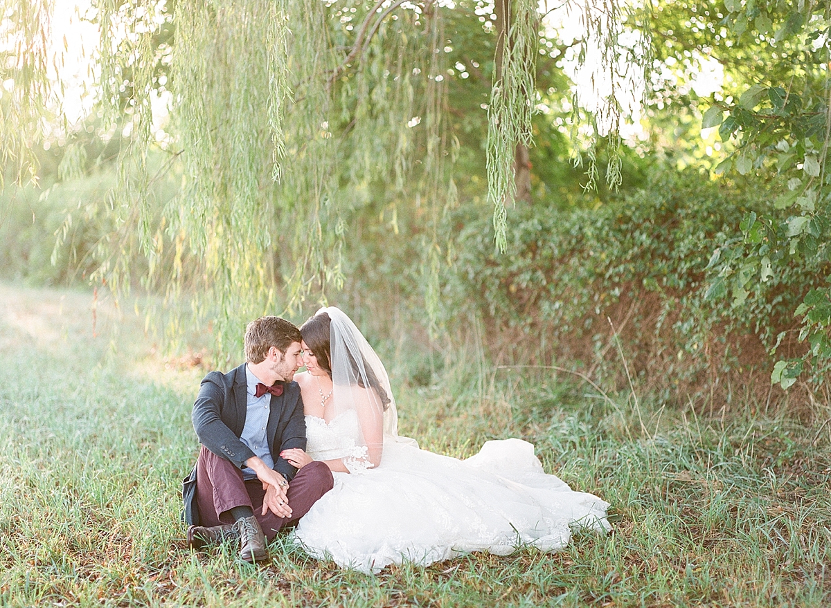 Beautiful fine art film bridal portraits are photographed by Washington, DC wedding photographer, Alicia Lacey in the stunning Virginia countryside.