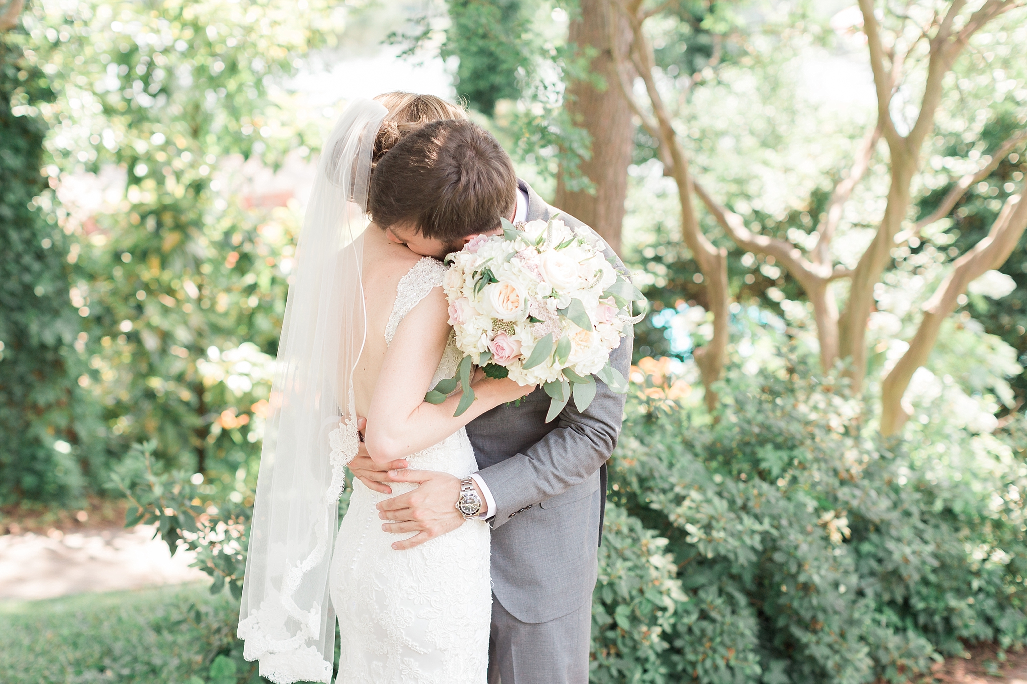 Real brides and grooms share their personal experiences and emotions during their first look with their Washington, DC wedding photographer, Alicia Lacey.
