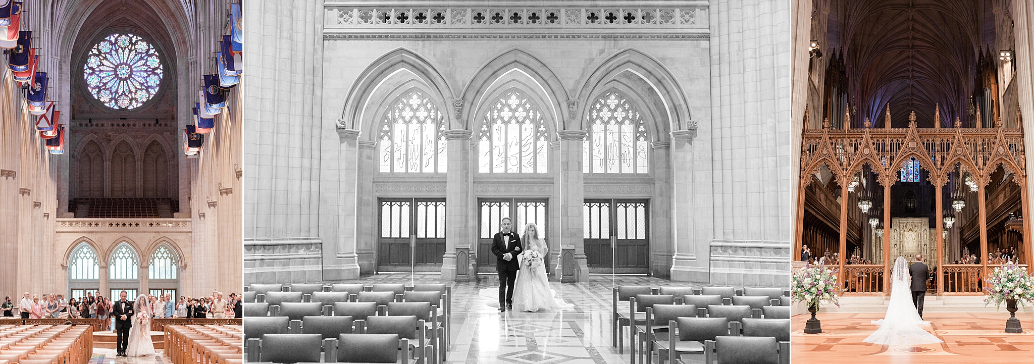 Photos de mariage à la cathédrale nationale de Washington, DC