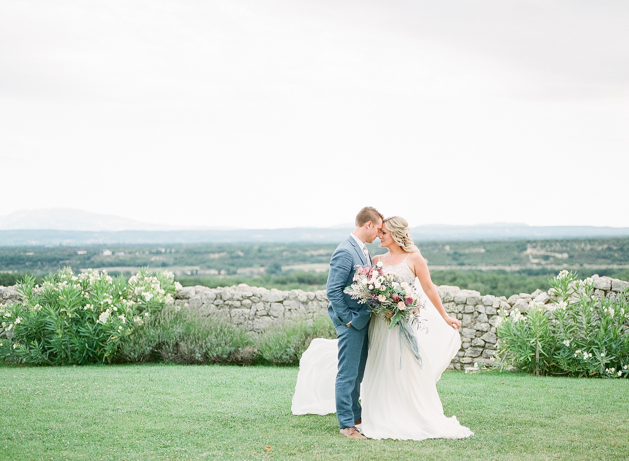 A romantic wedding at Domaine de Sarson in Grignan that was photographed by Provence, France destination film wedding photographer, Alicia Lacey.