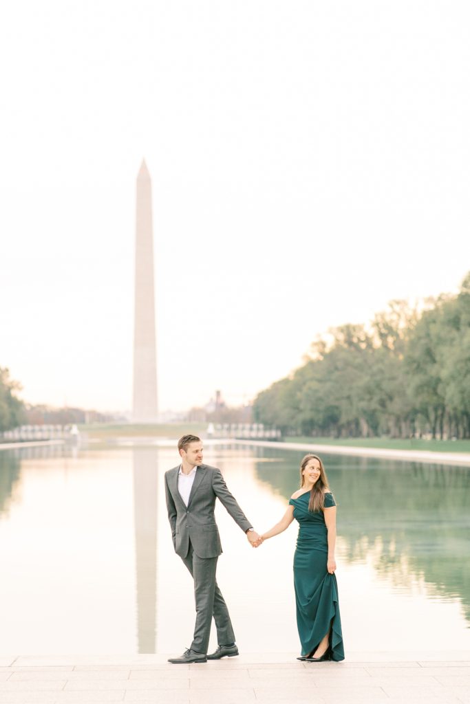 Fall Engagement Photos at the DC Monuments