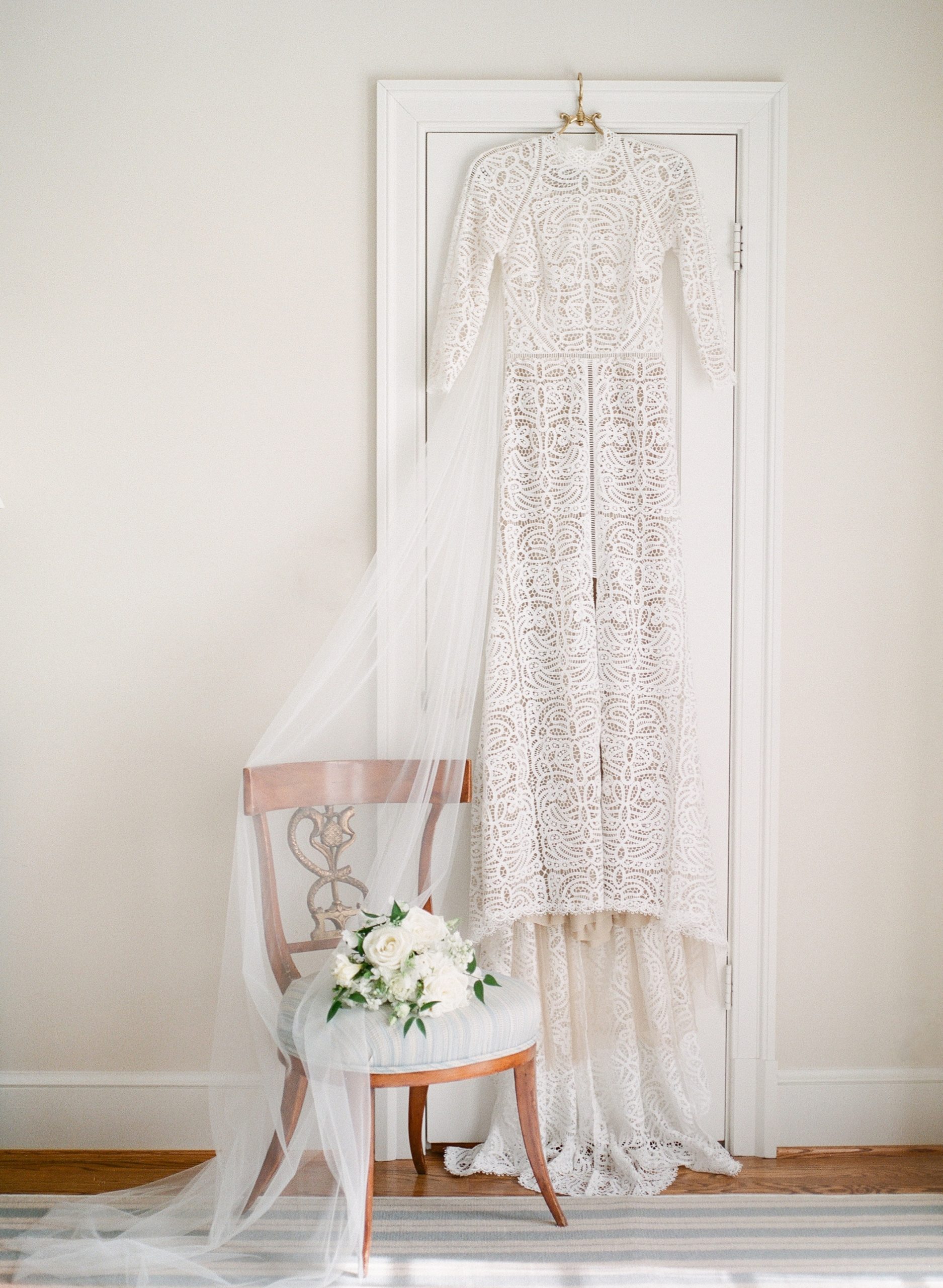Sarah Seven Wedding gown for Fall Meridian House Wedding